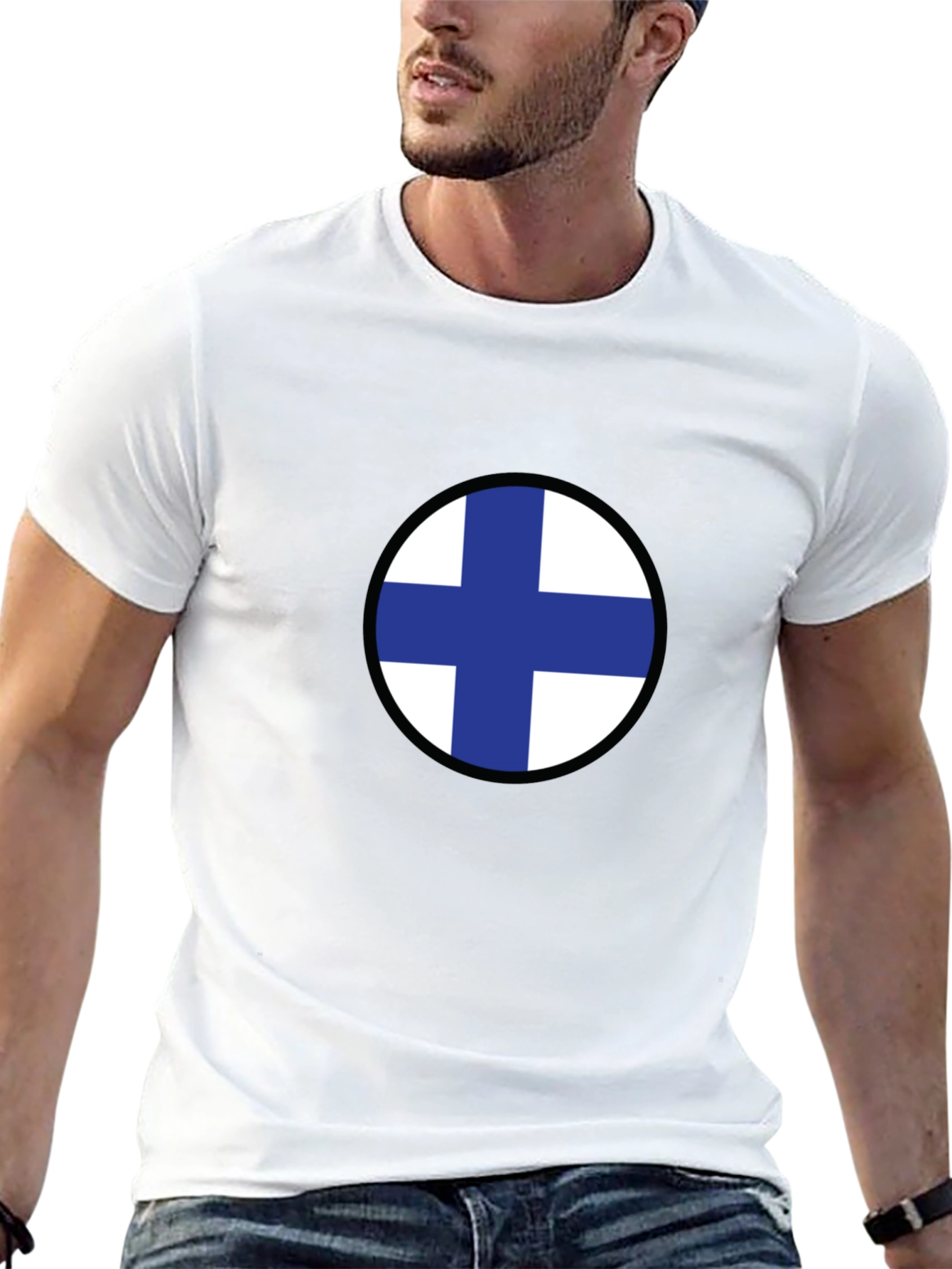 Finland Flag T-Shirt - Black - Casual Wear