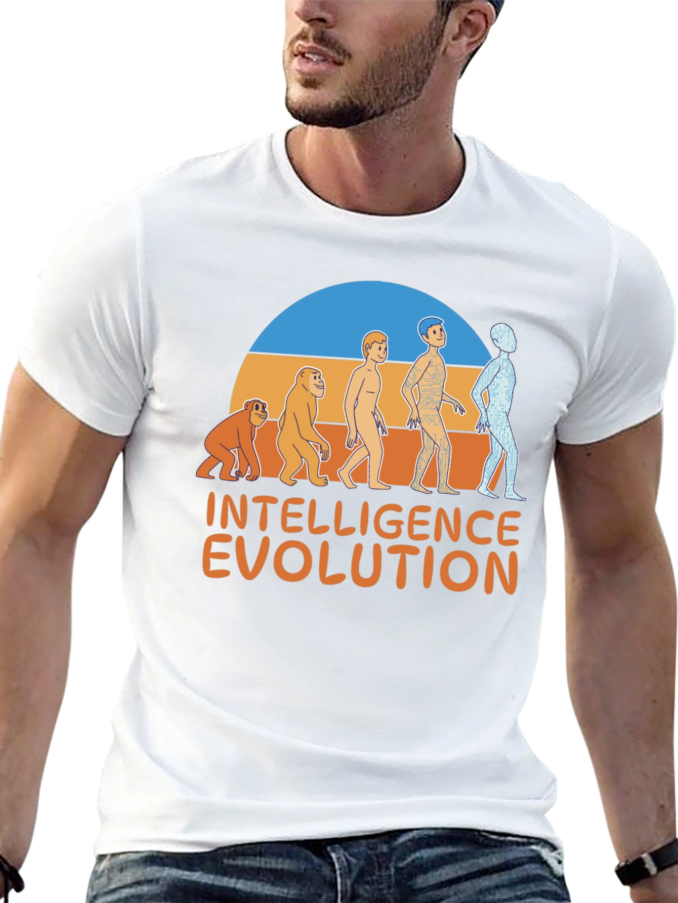 Intelligence Evolution Graphic T-Shirt