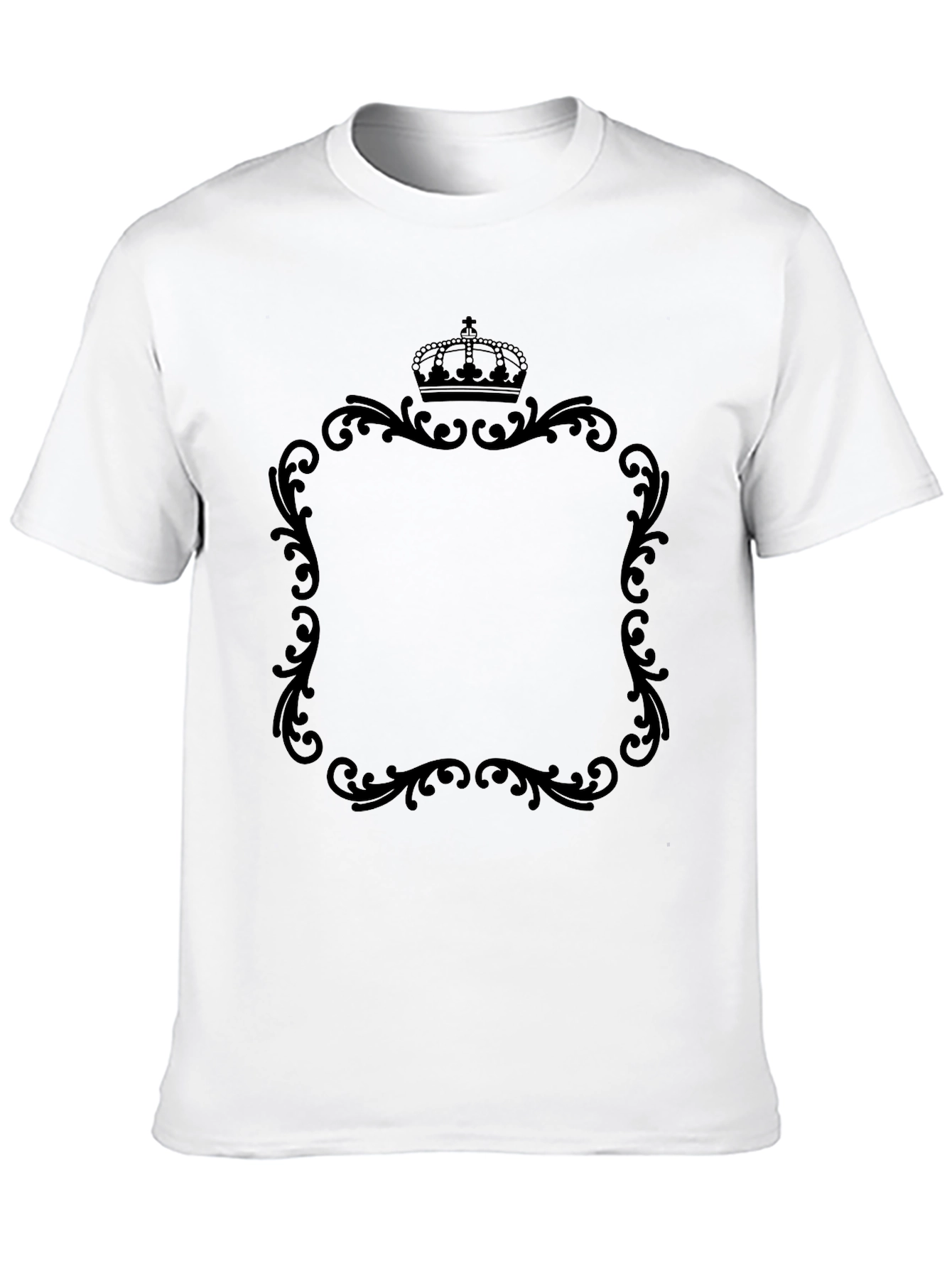 Ornate Crown Framed Tee - Classic Black Shirt