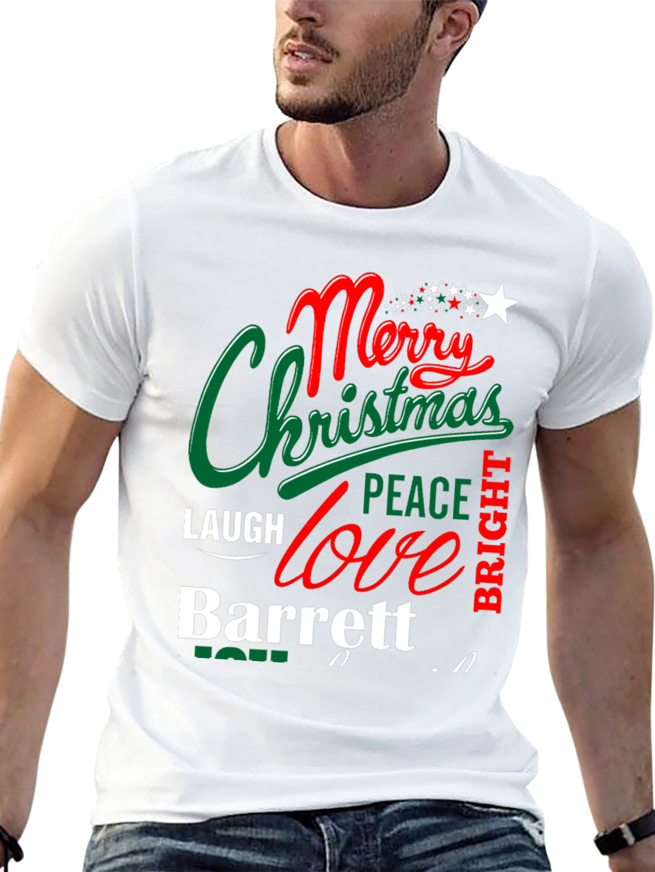 Merry Christmas T-Shirt - Personalized Name - Holiday Gift