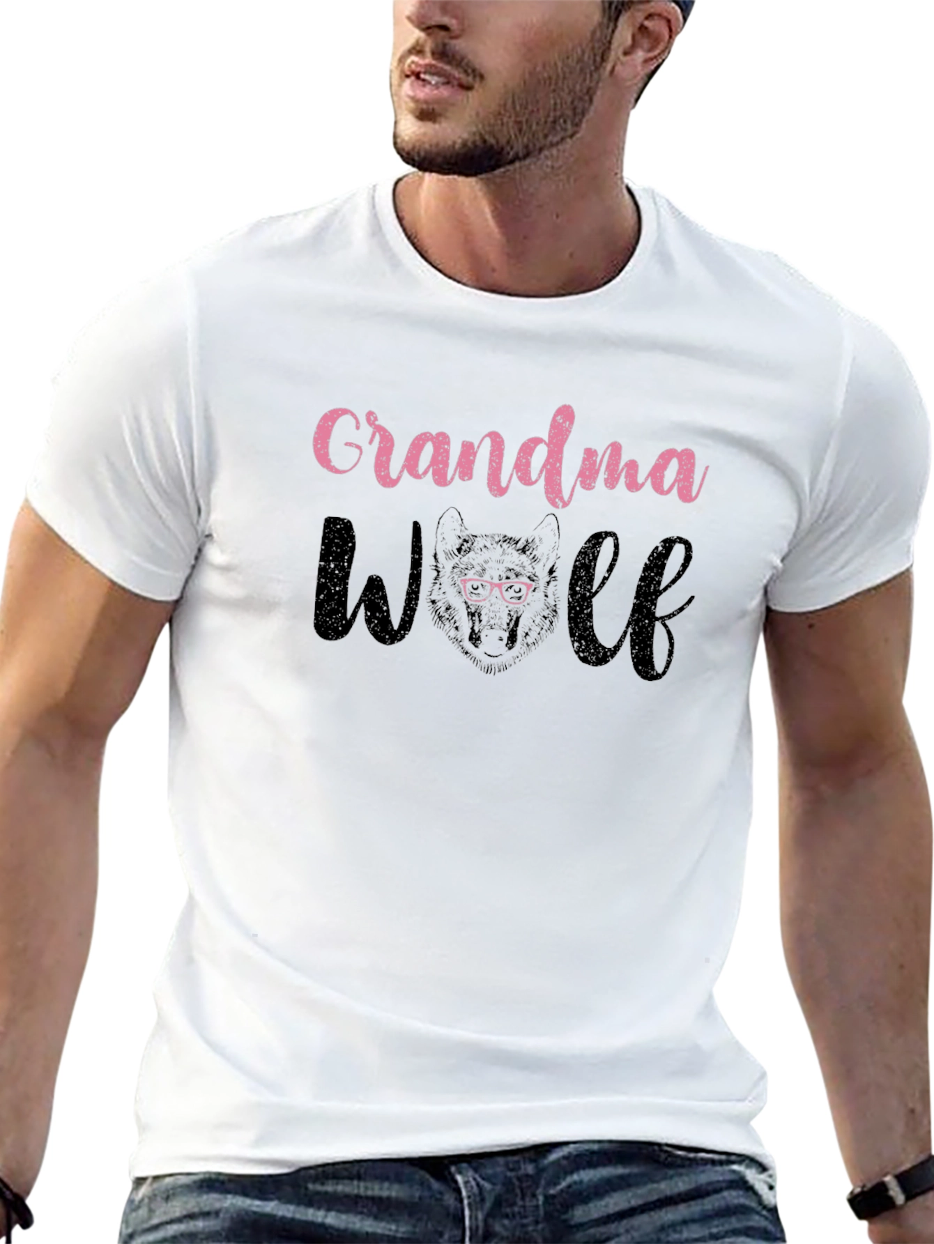 Grandma Wolf T-Shirt Cute Wolf Lover Tee