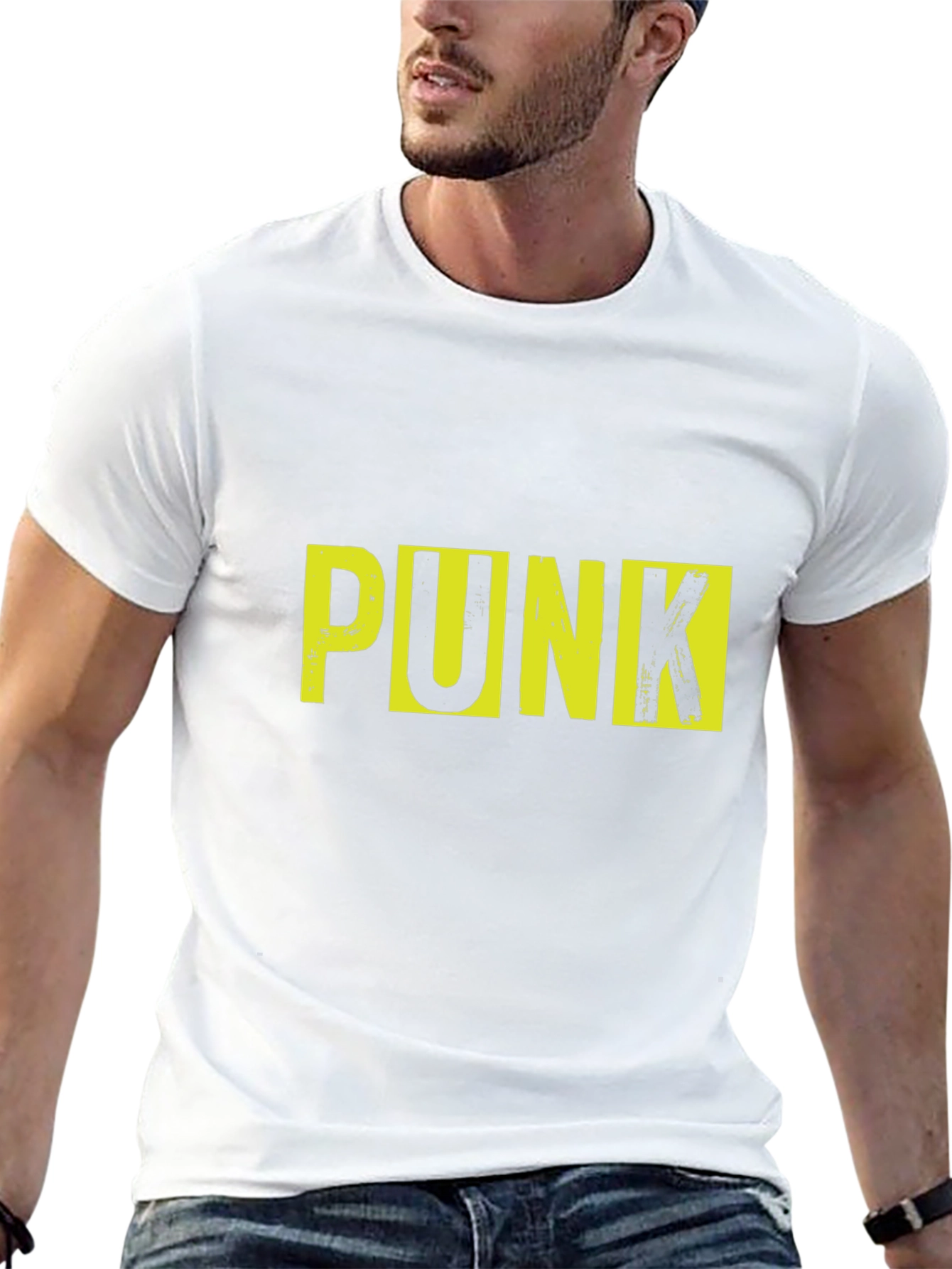 Punk Graphic Tee - Black Cotton T-Shirt