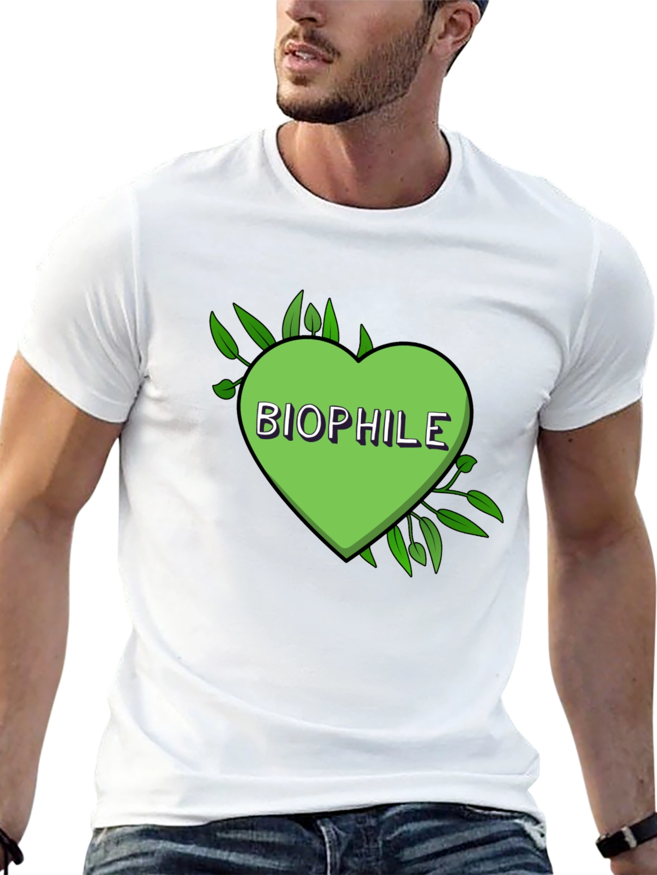 Biophile Heart Graphic Tee - Nature Lover Shirt