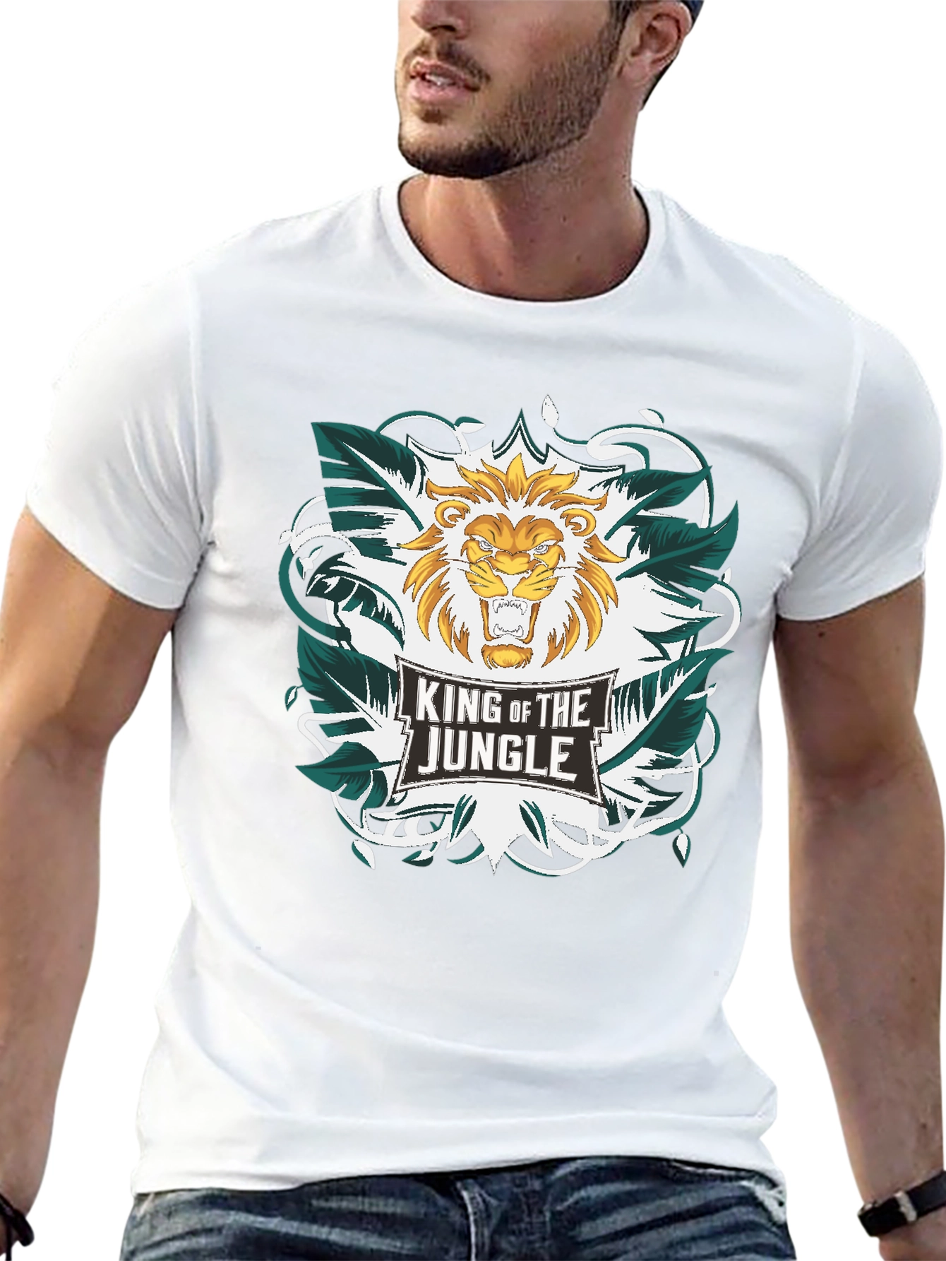 King of the Jungle Lion Graphic T-Shirt