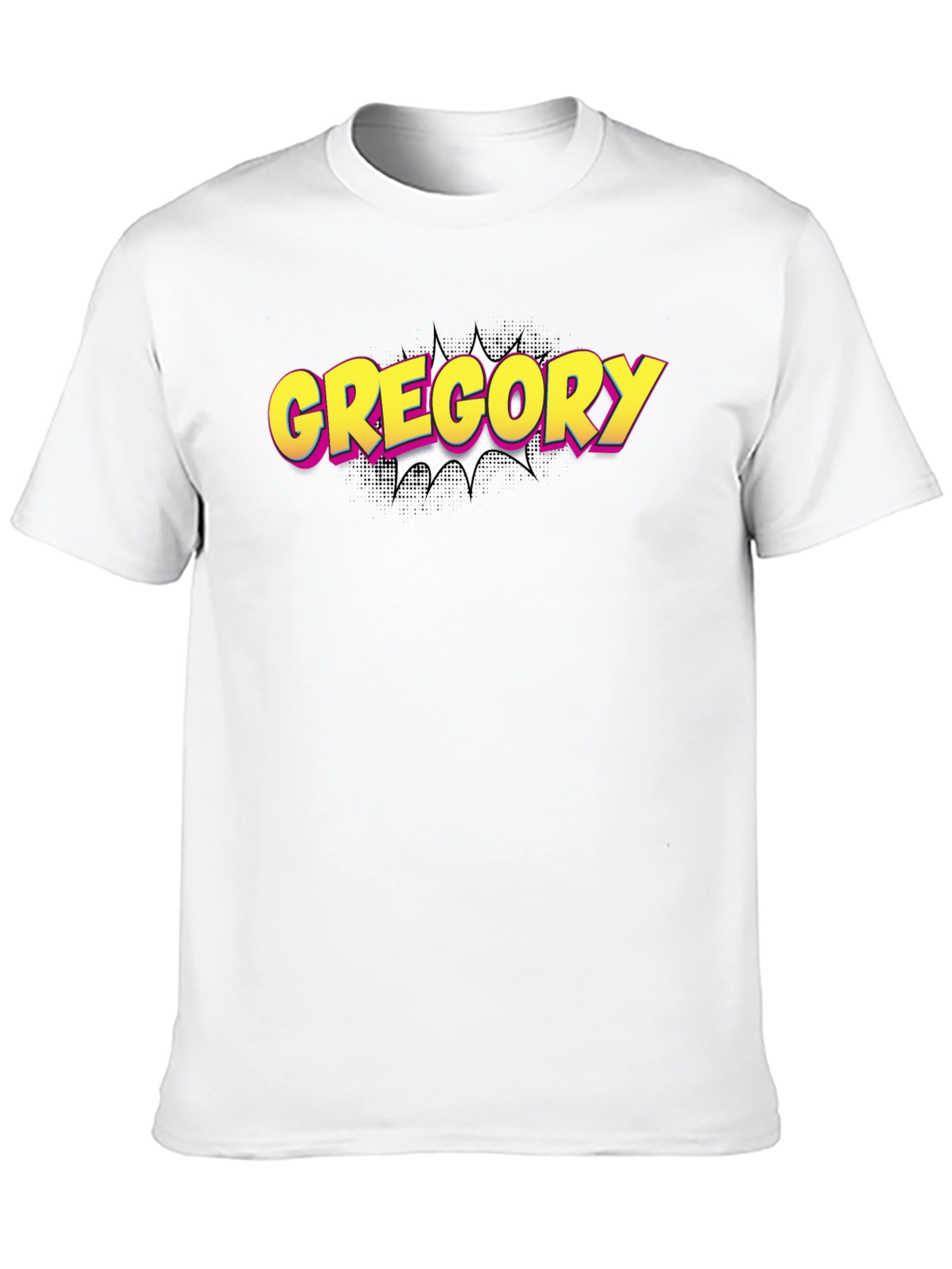 Gregory Comic Style T-Shirt - Black
