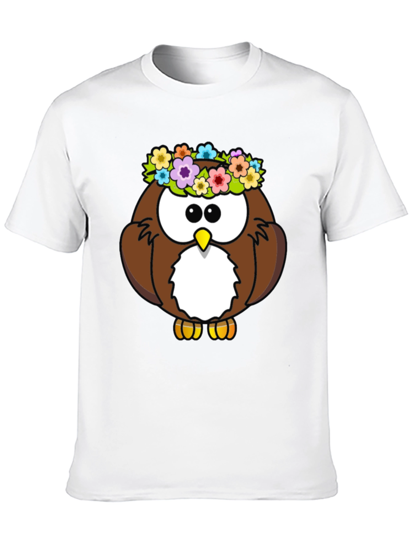 Owl Flower Crown Graphic T-Shirt