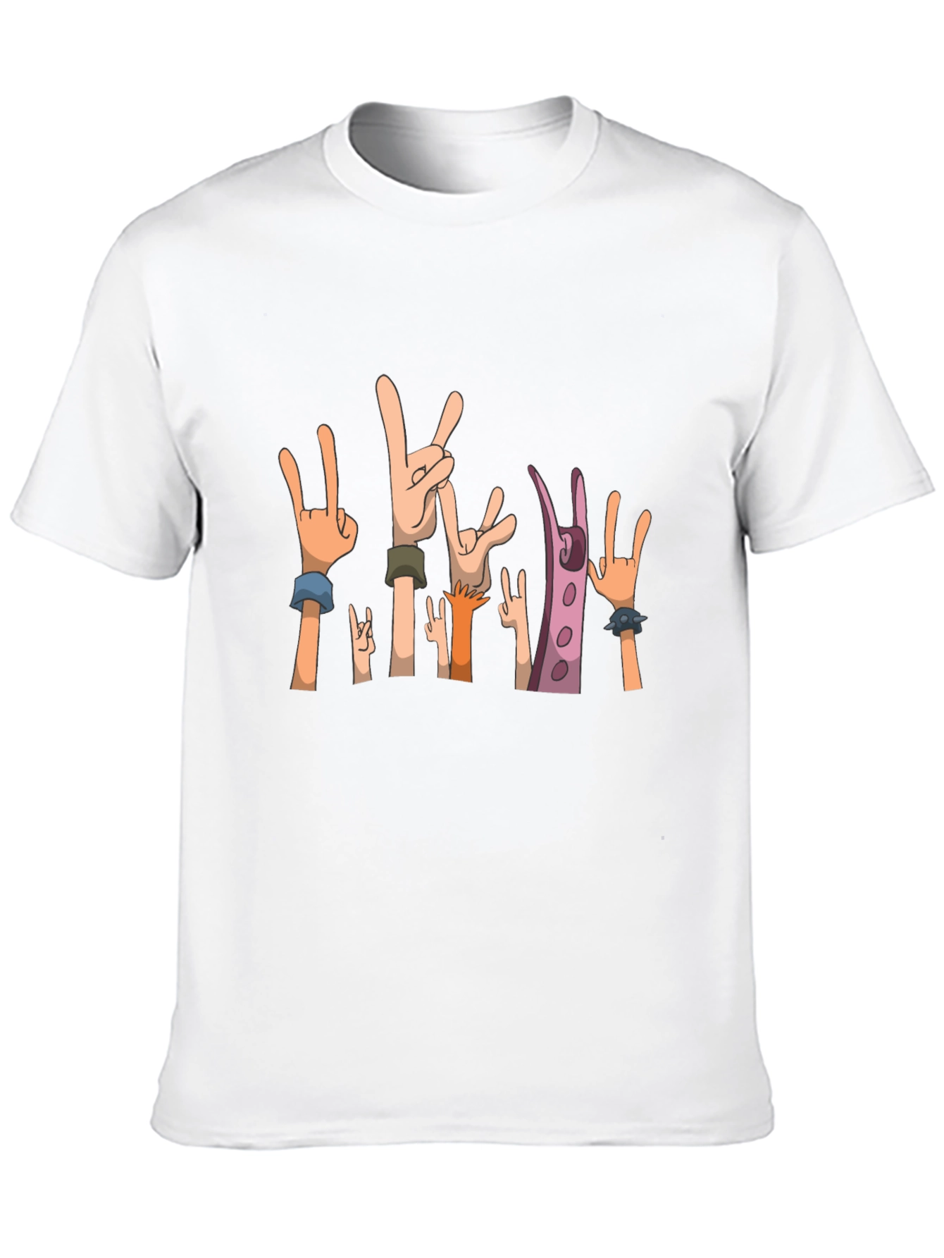 Rock On! Graphic Print Black T-Shirt