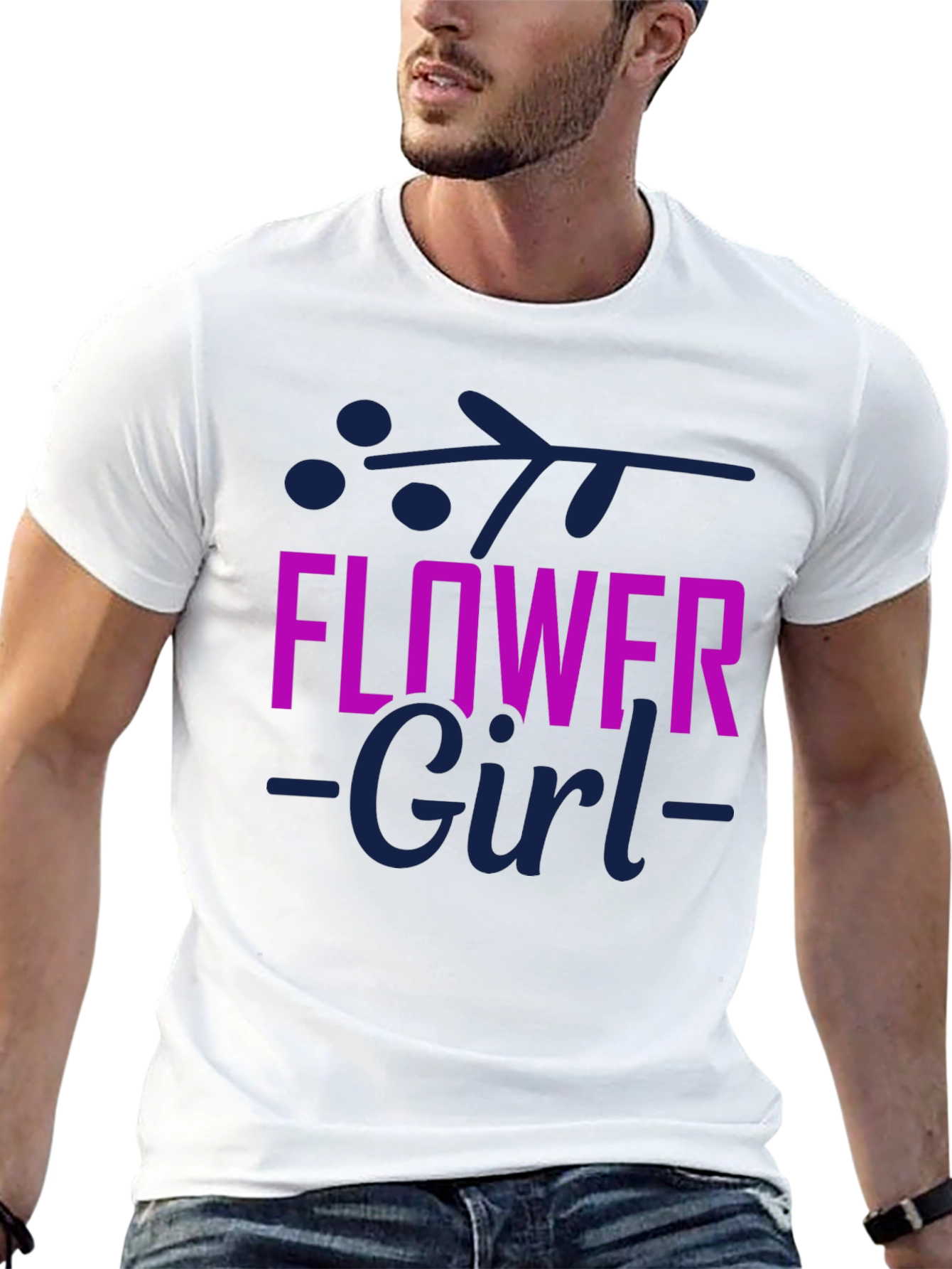 Flower Girl T-Shirt - Cute Floral Design