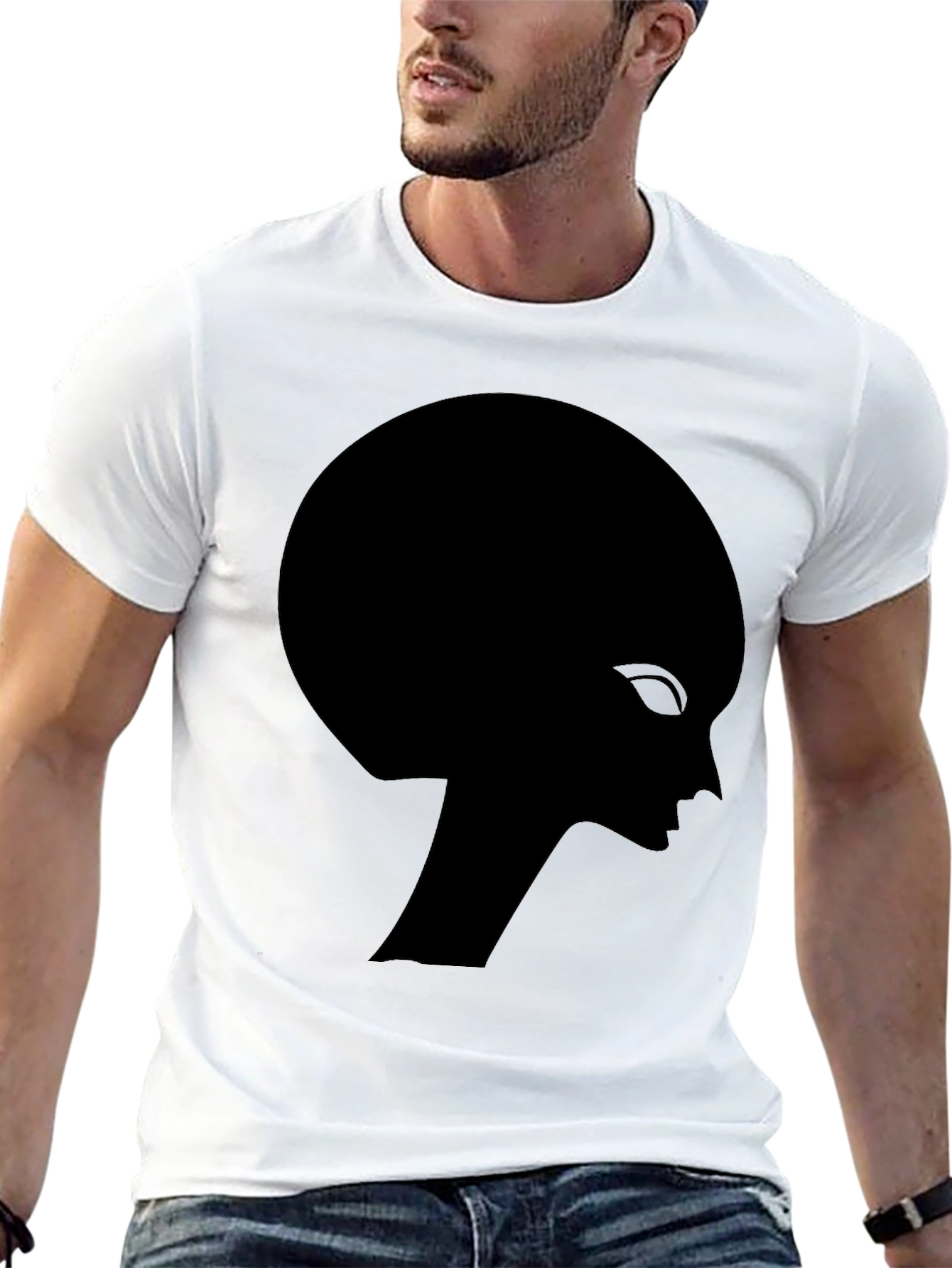 Alien Profile Black T-Shirt