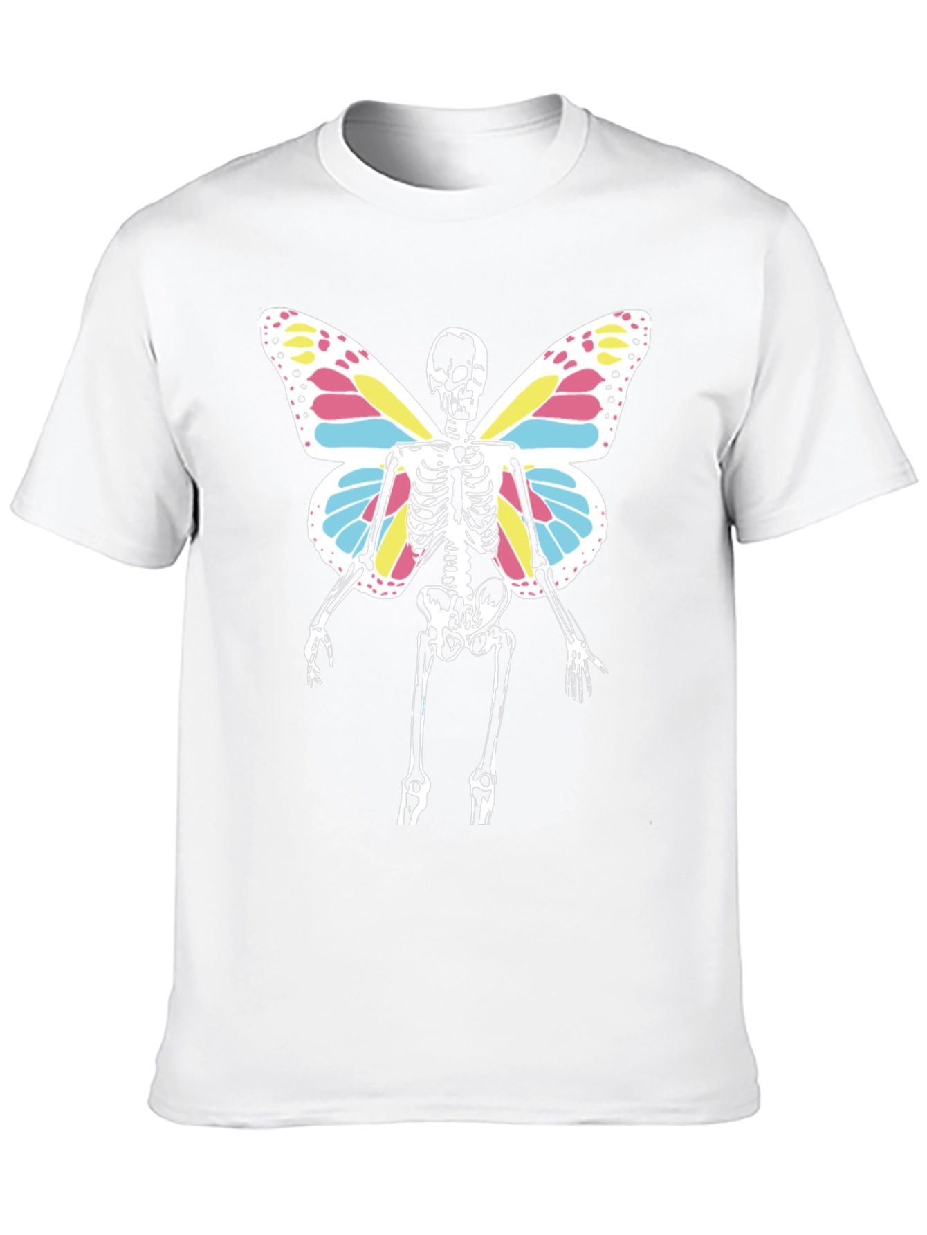 Skeleton Butterfly Wings T-Shirt - Black Tee
