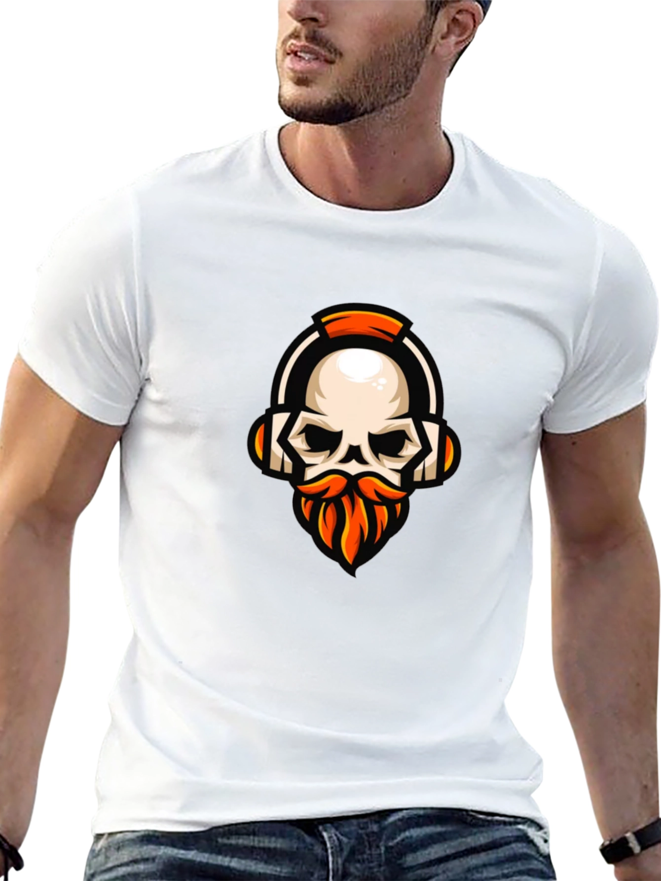 Skull Headphone Graphic Tee - Gamer Style