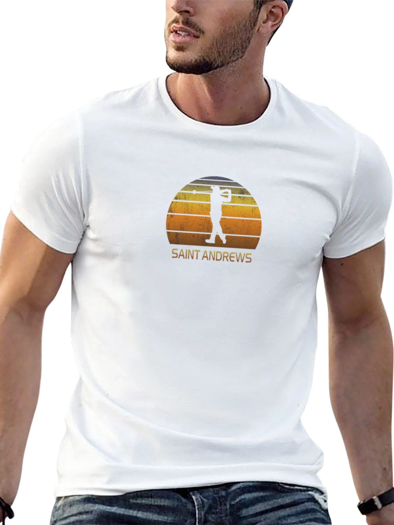 Saint Andrews Golfer Retro Graphic Tee