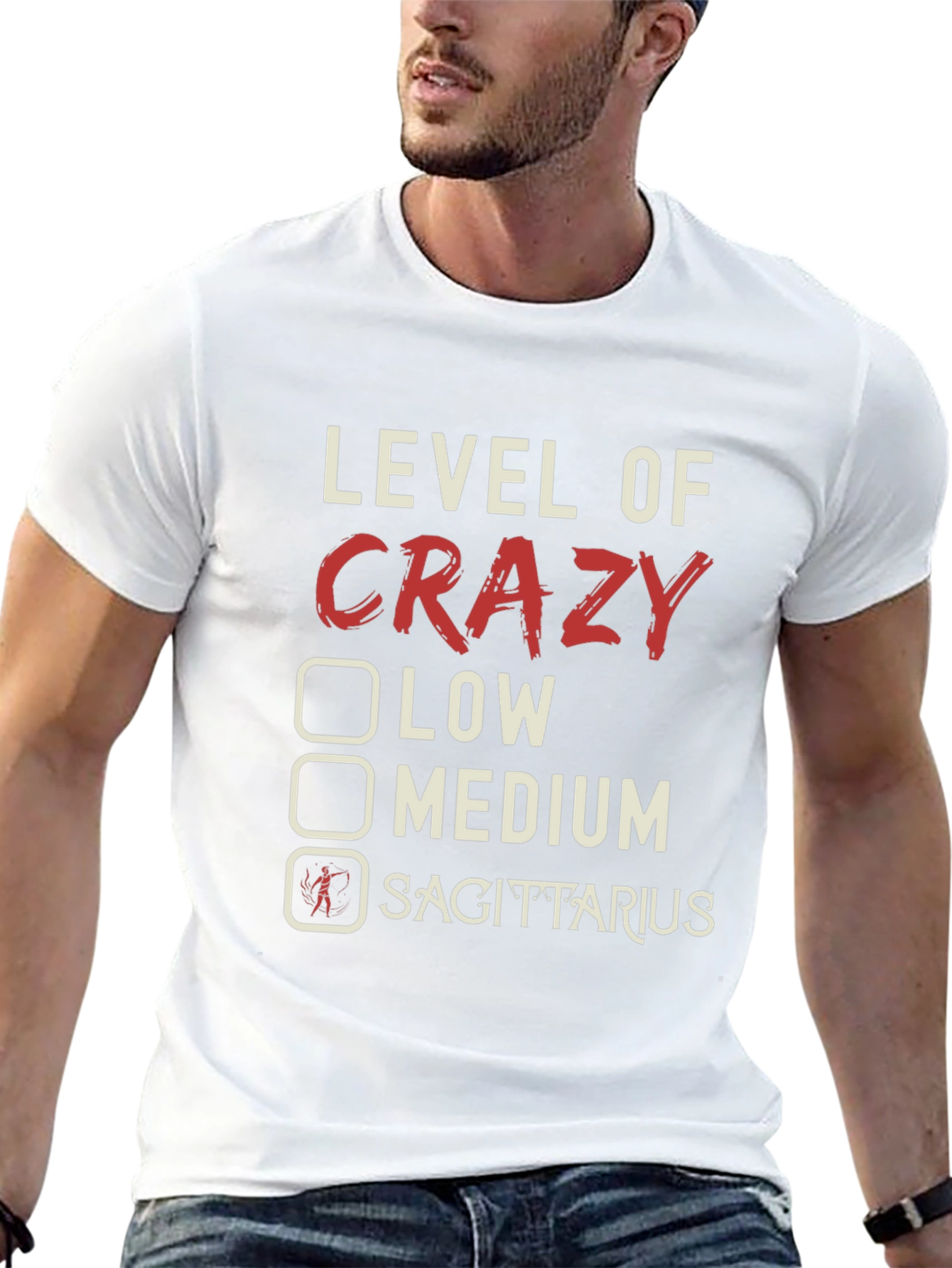 Level of Crazy Sagittarius Zodiac T-Shirt