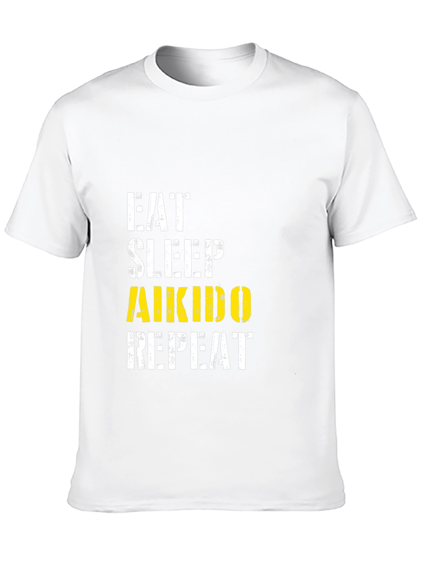 Eat Sleep Aikido Repeat Black T-Shirt