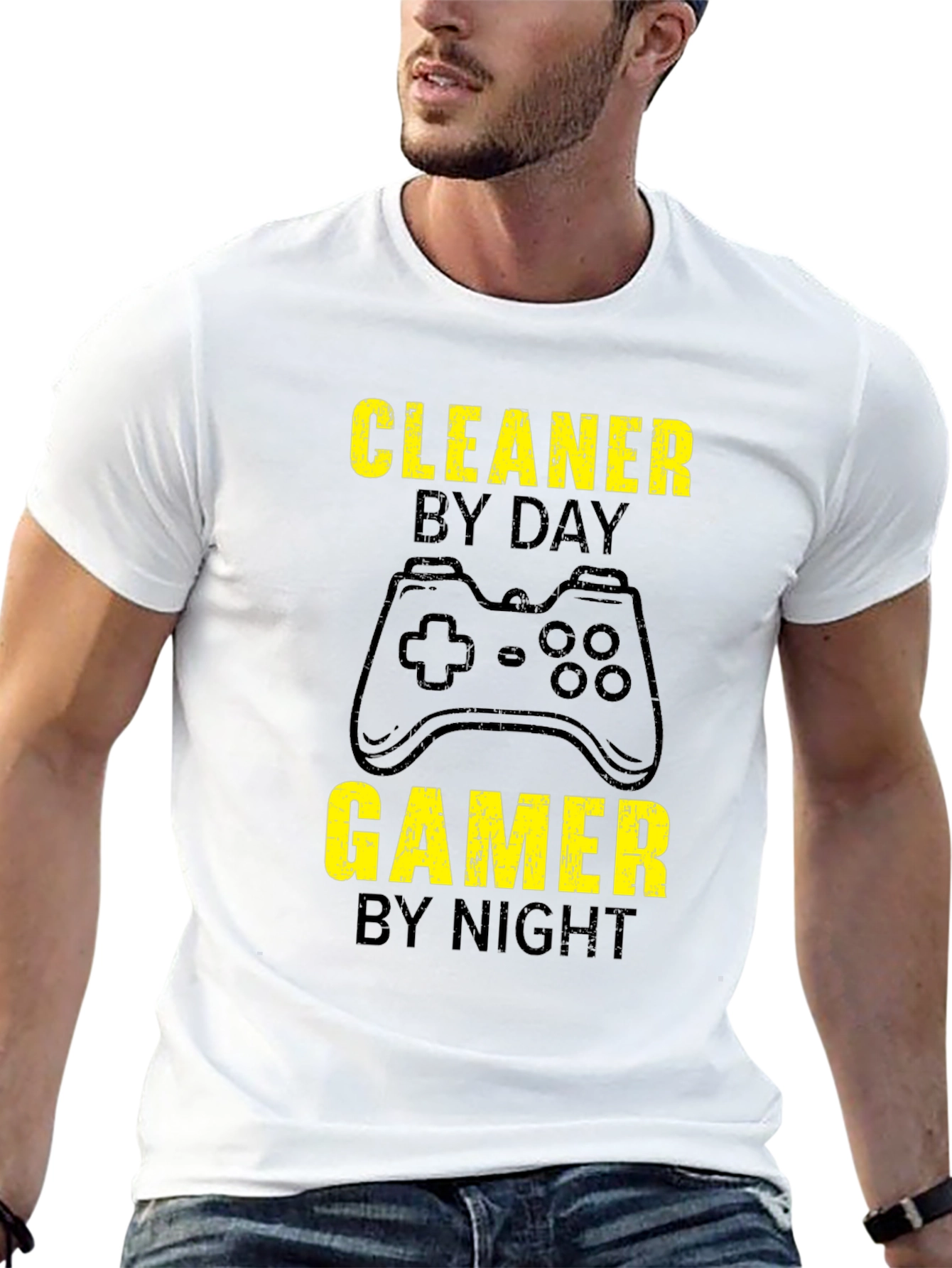 Cleaner by Day Gamer by Night Graphic Tee