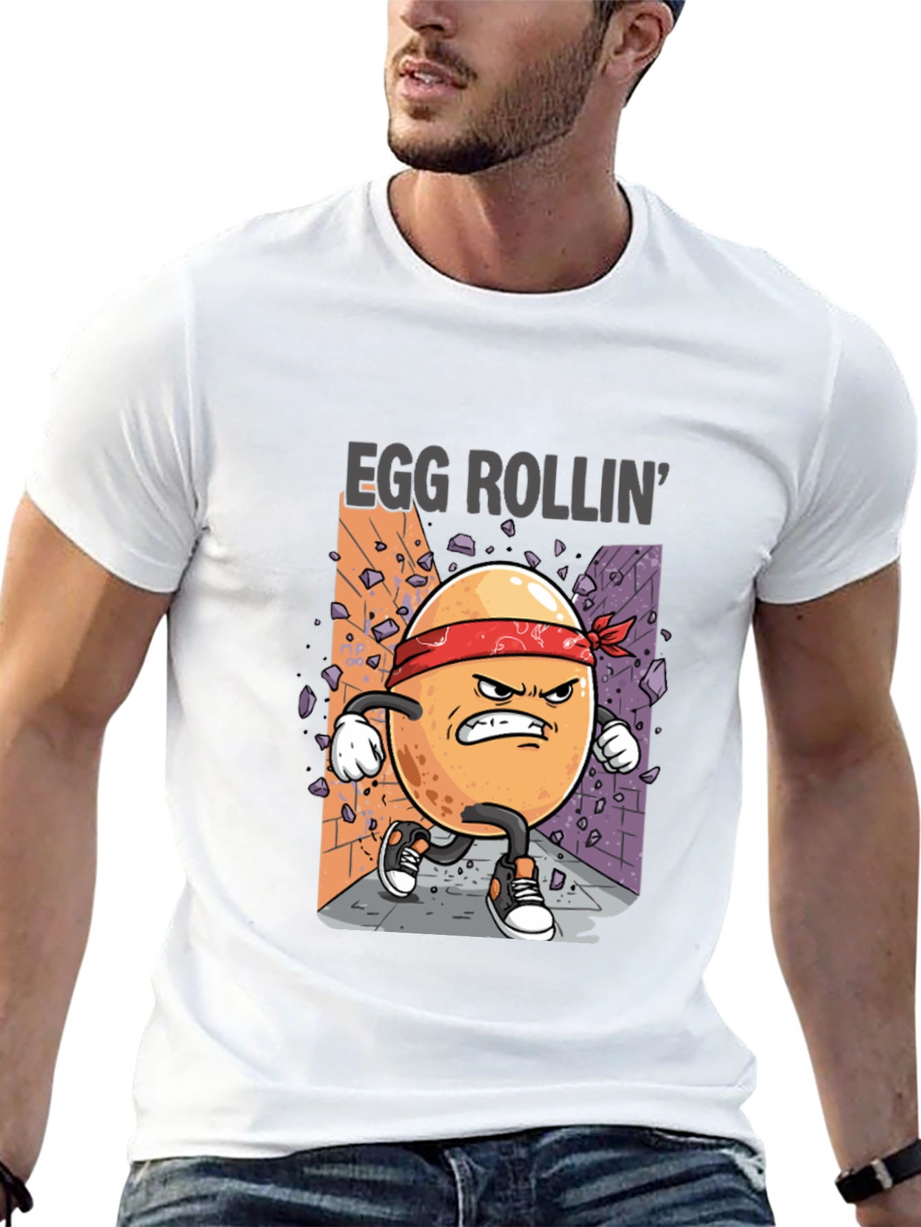 Egg Rollin Funny Graphic T-Shirt