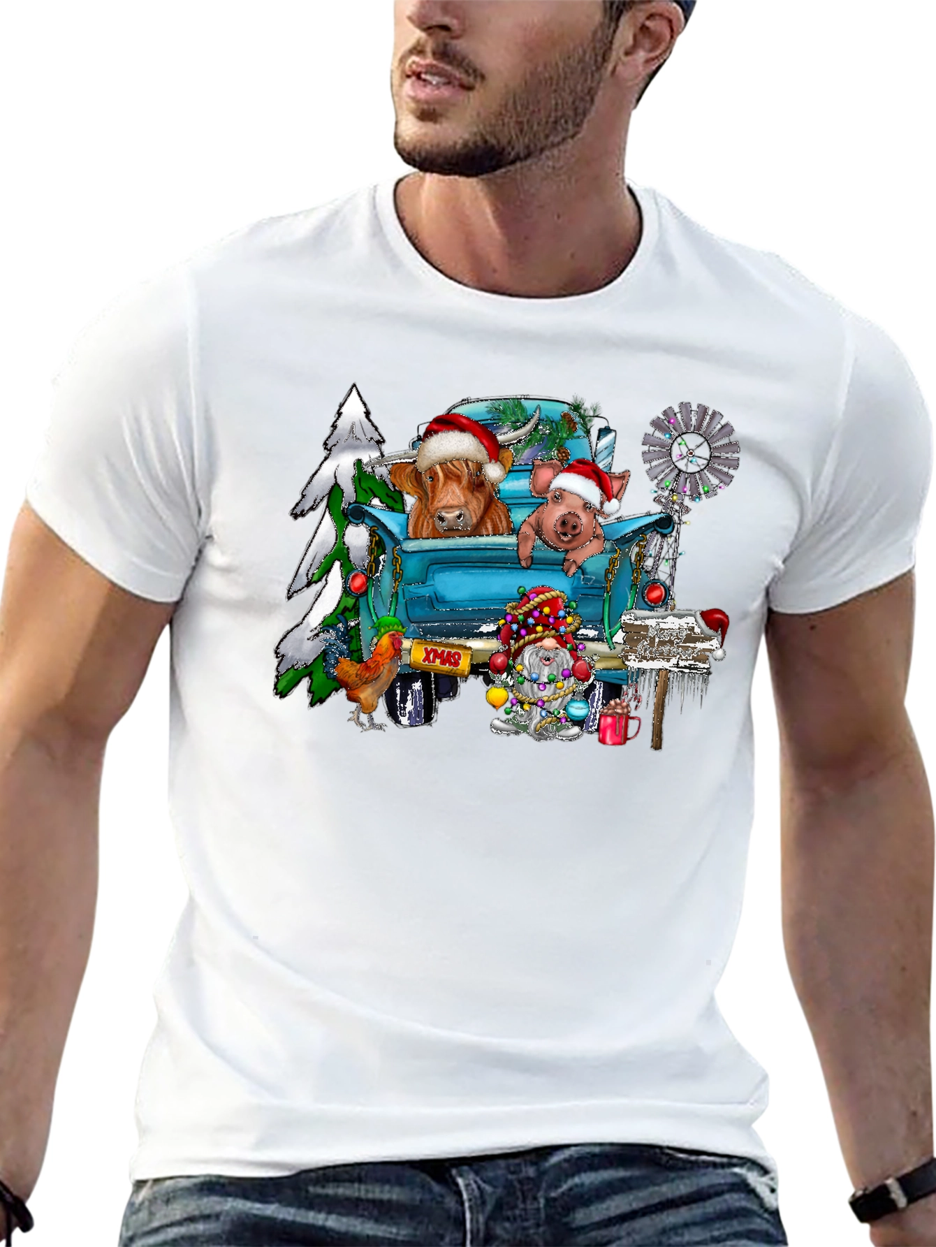 Festive Farm Animal Christmas T-Shirt