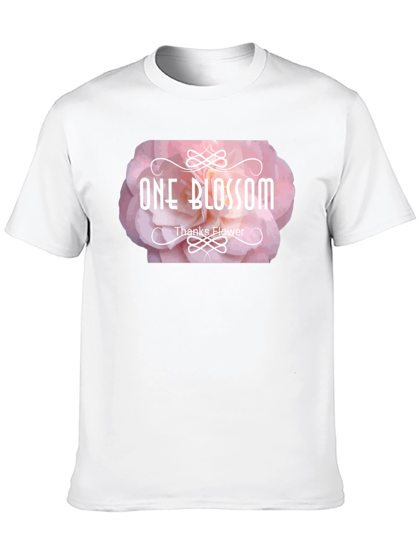 One Blossom Graphic Tee - Black Cotton T-Shirt
