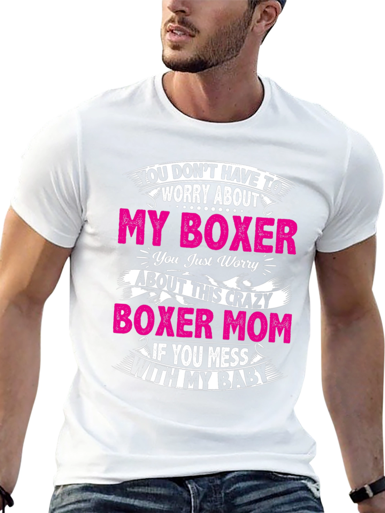 Boxer Mom Graphic T-Shirt - Funny Dog Lover Tee