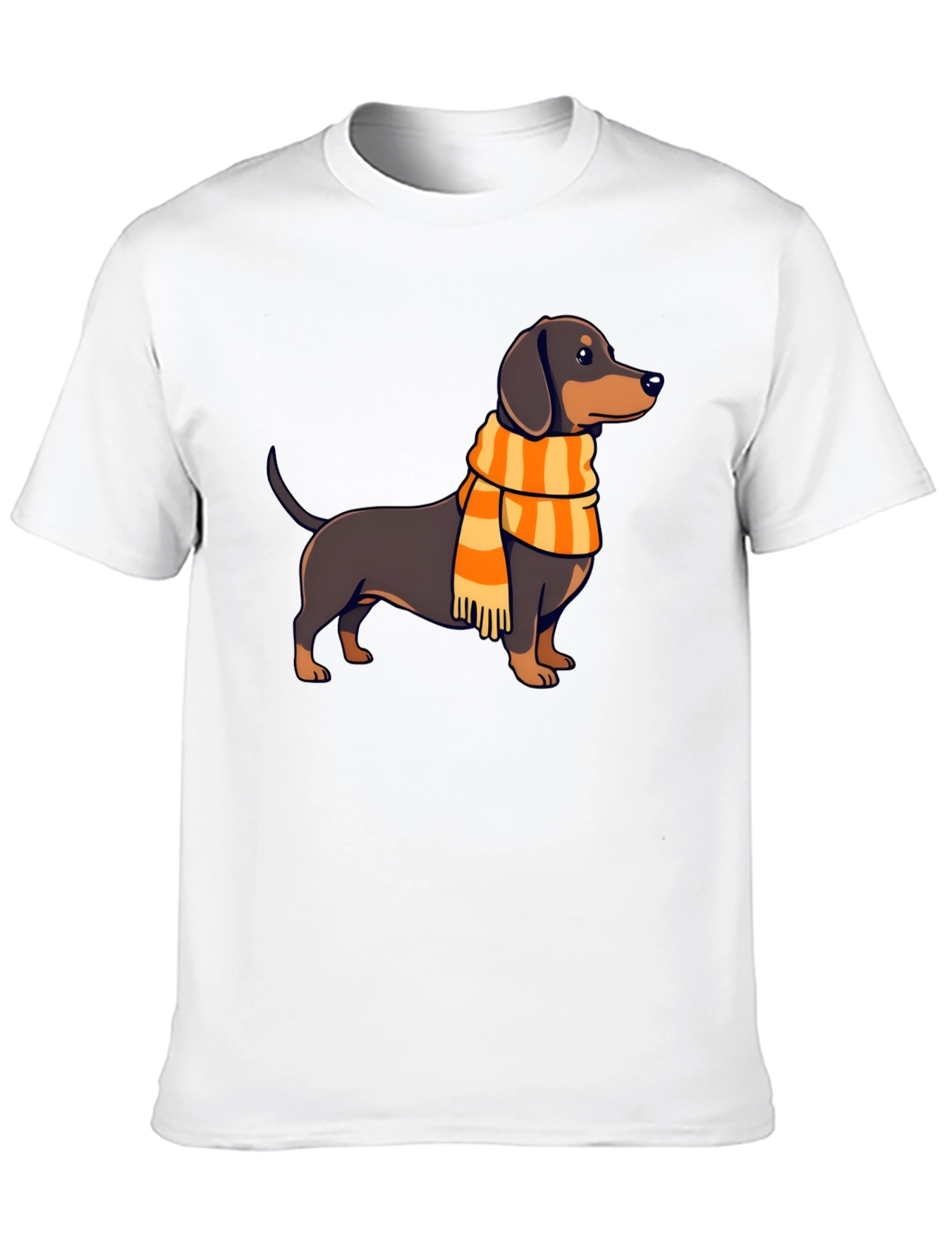 Dachshund Scarf Graphic Tee - Stylish Dog Lover Shirt