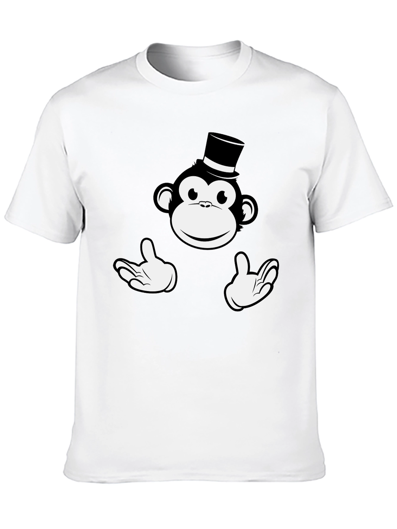 Monkey Top Hat Graphic T-Shirt