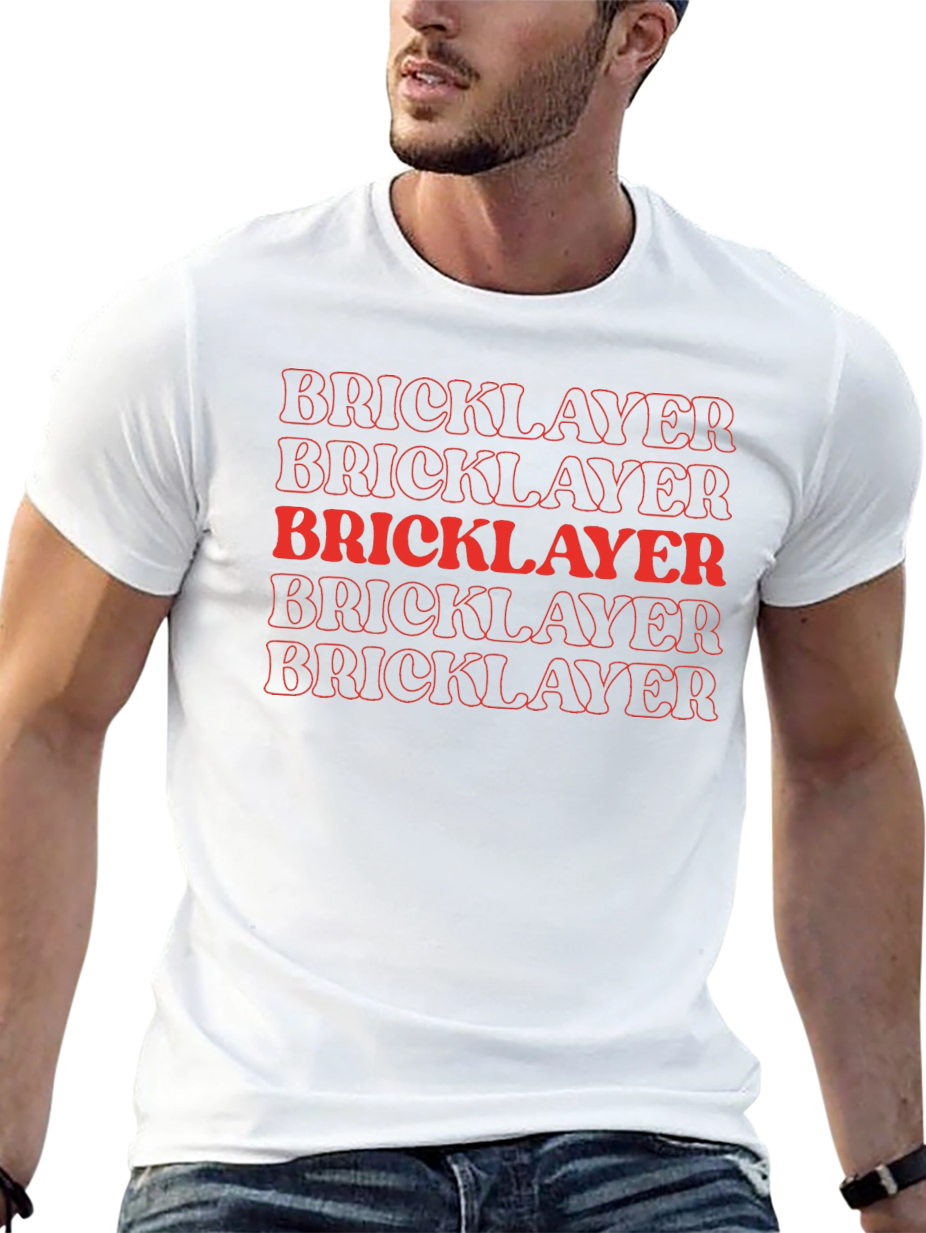 Bricklayer Text Graphic Black T-Shirt