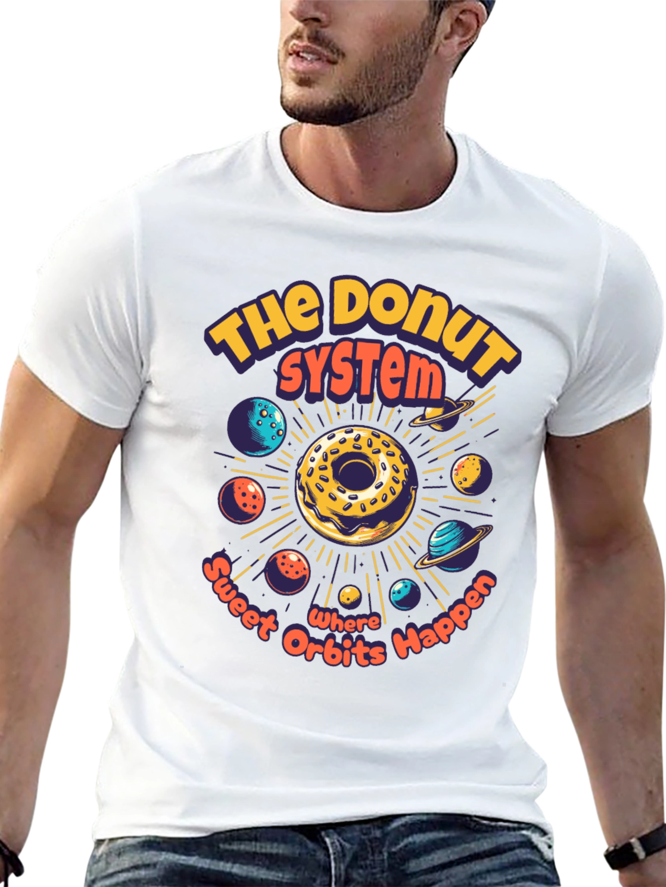 Donut System Graphic T-Shirt - Sweet Orbits!