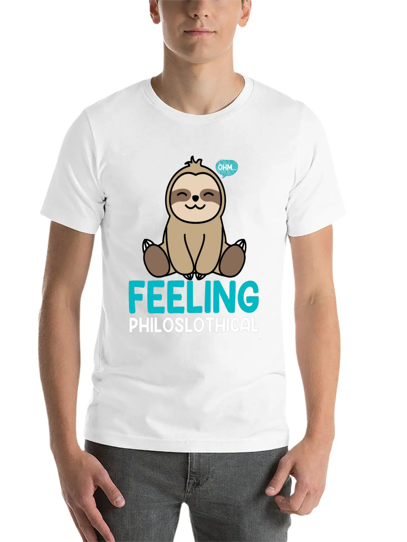 Feeling Philoslothical Sloth Yoga Unisex Casual T-Shirt – Clean Design For Daily Comfort