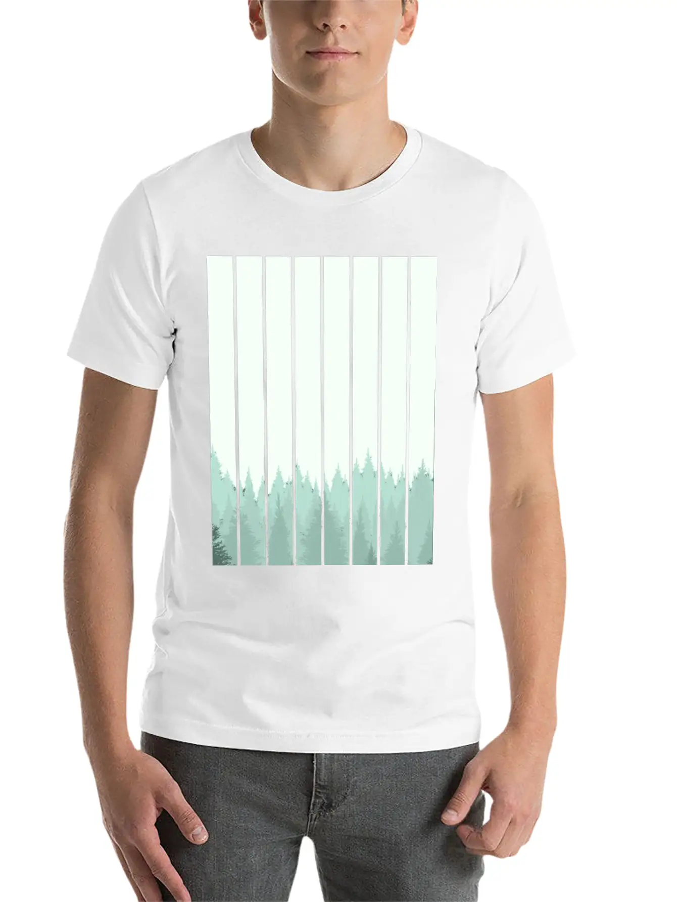 Forest Illustration Artwork Unisex Casual T-Shirt – Clean Design For Daily Comfort