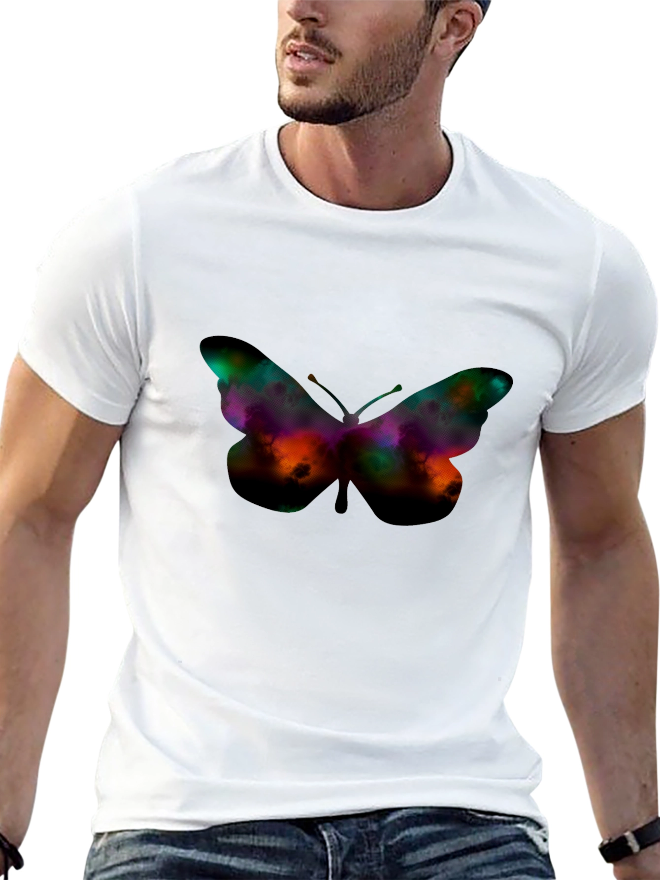 Galaxy Butterfly Graphic T-Shirt