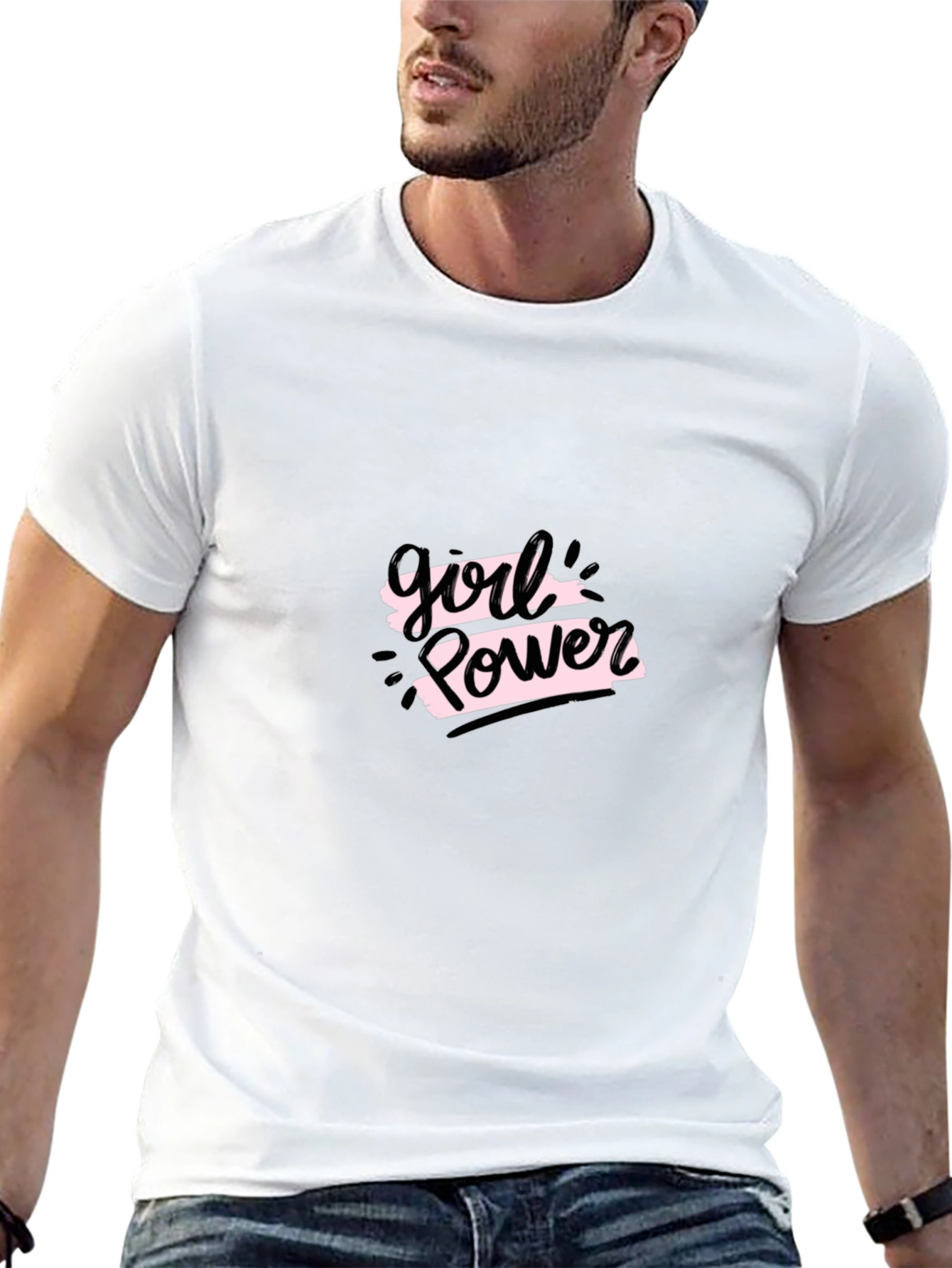 Girl Power Black Graphic Tee - Empowering Style