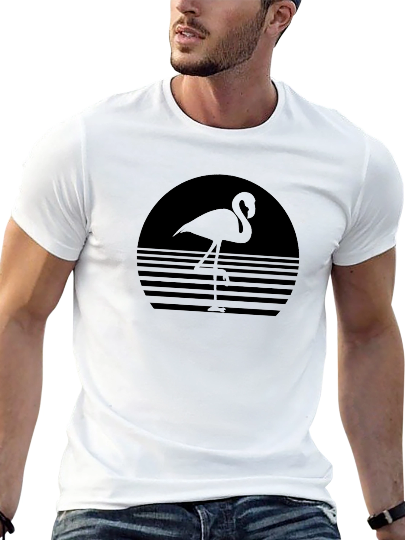 Retro Flamingo Graphic T-Shirt - Cool & Stylish