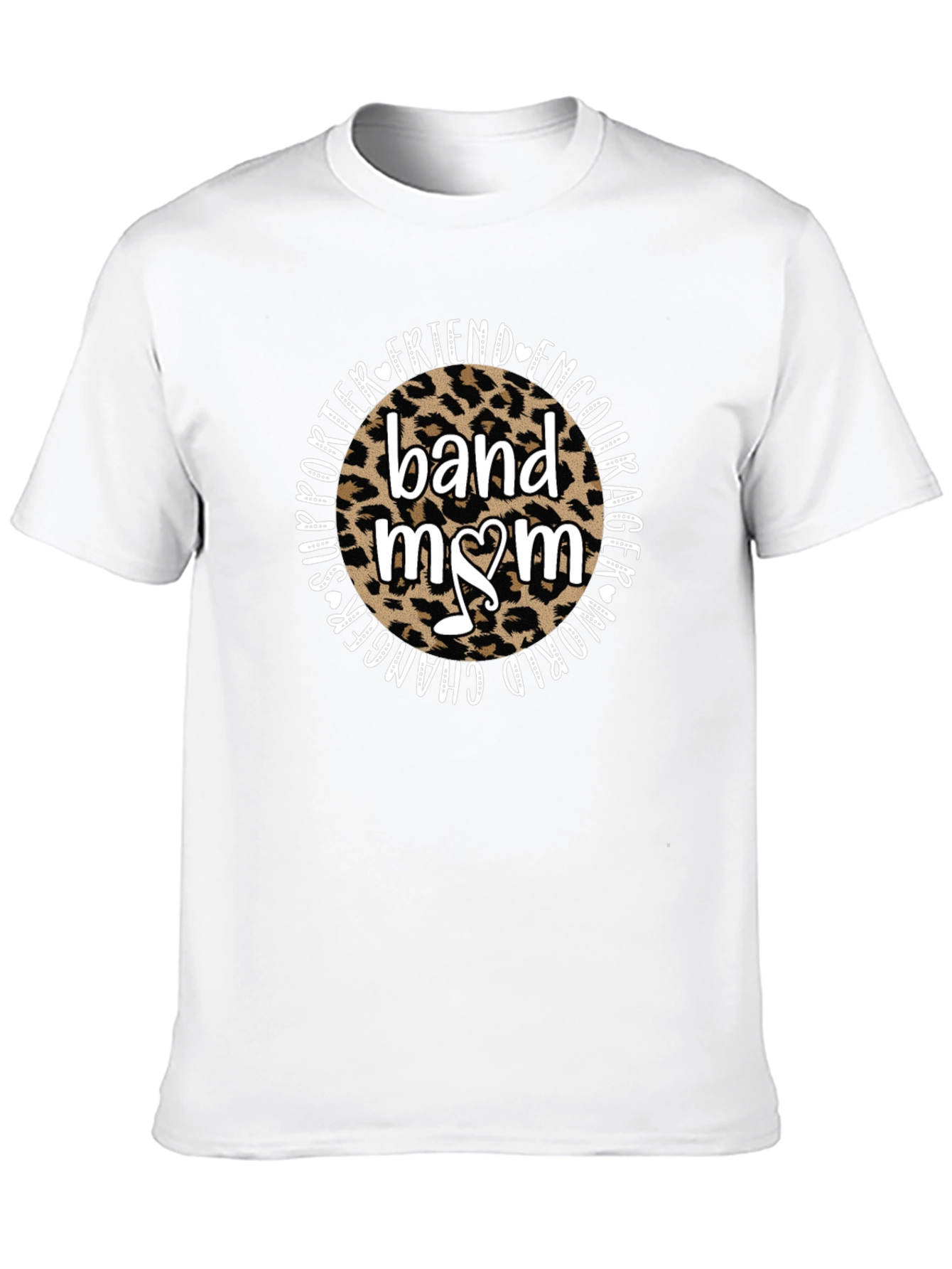 Band Mom Leopard Print Graphic T-Shirt