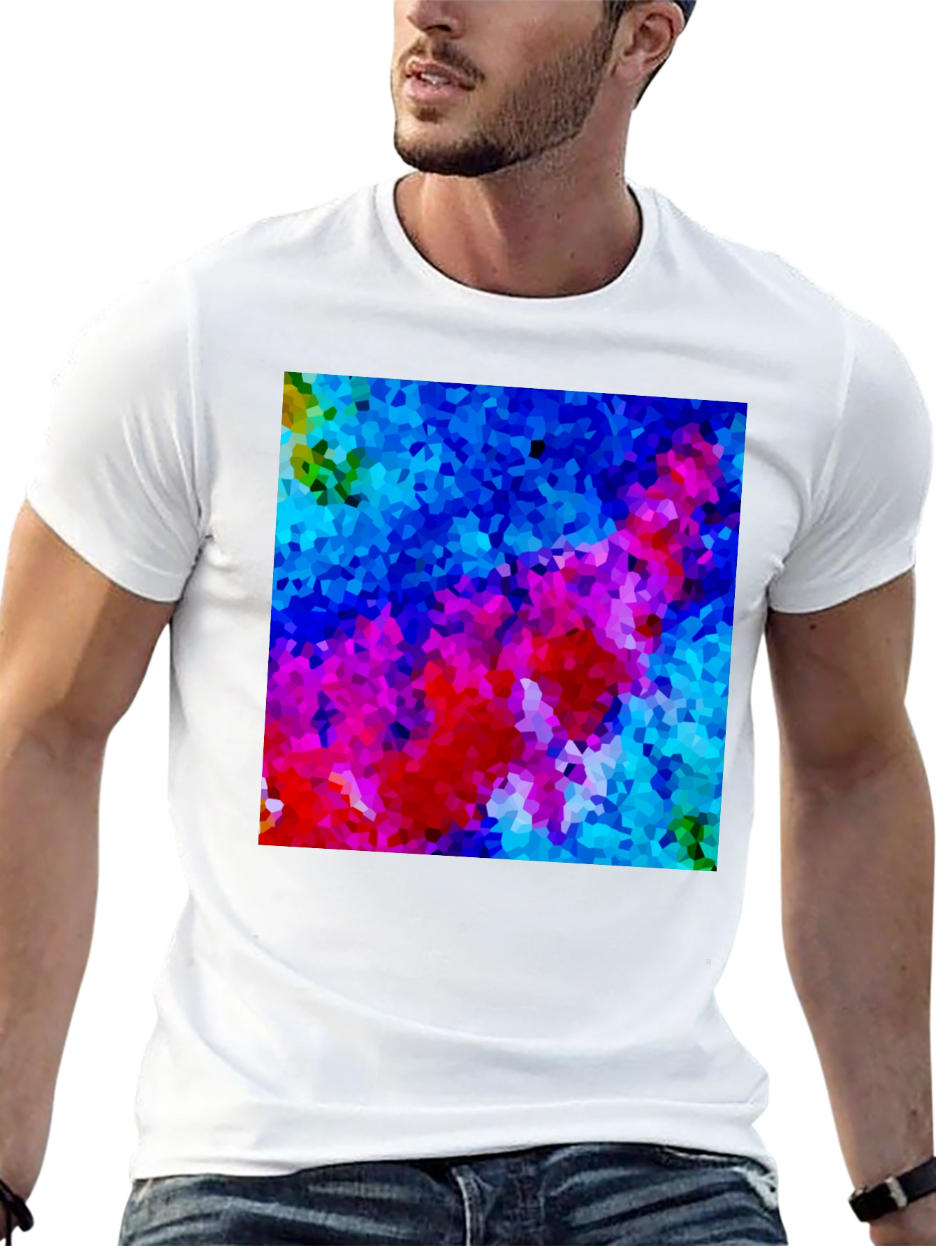 Abstract Mosaic Art Black T-Shirt