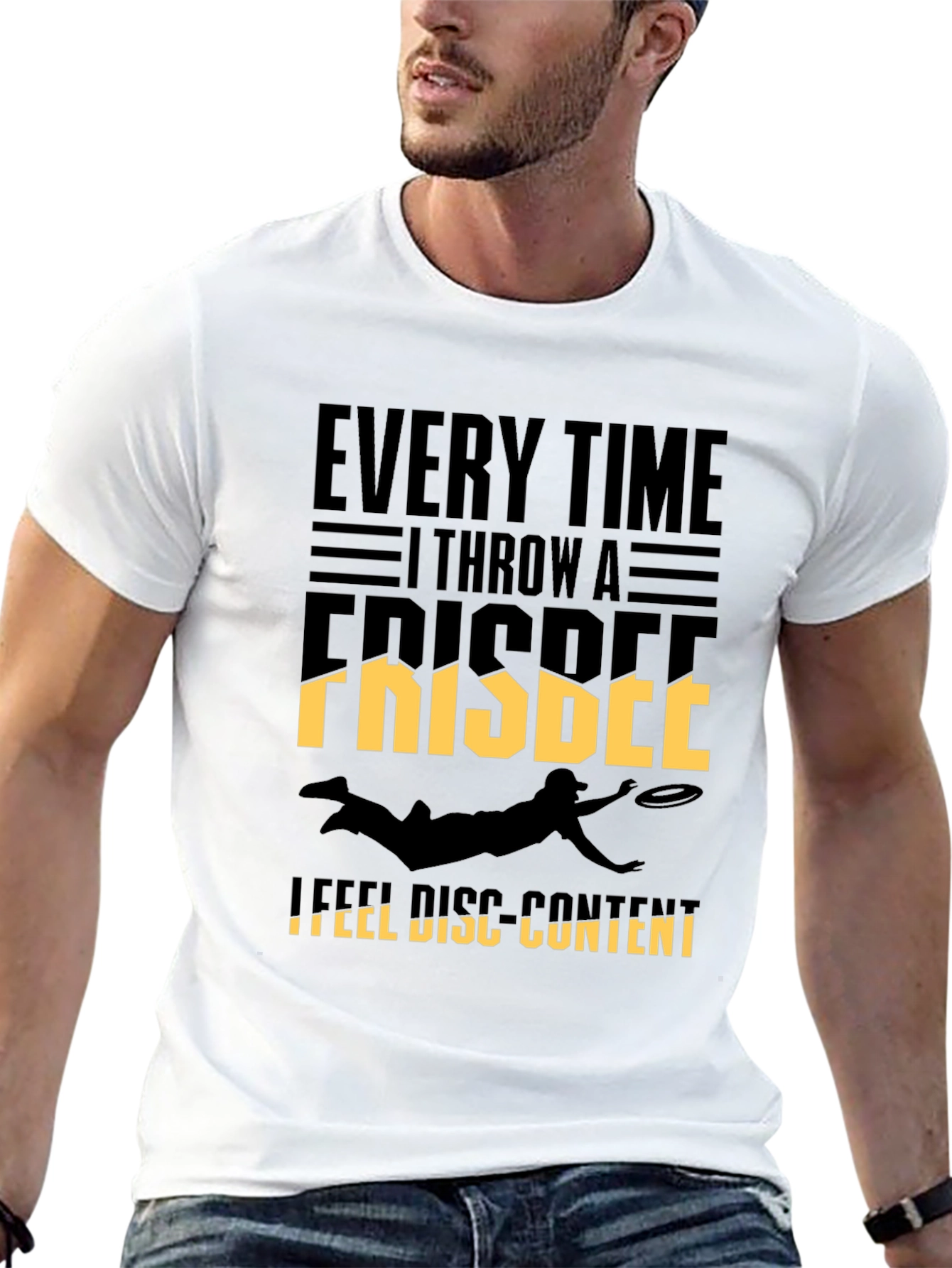 Frisbee Disc Content T-Shirt: Ultimate Throwing Tee