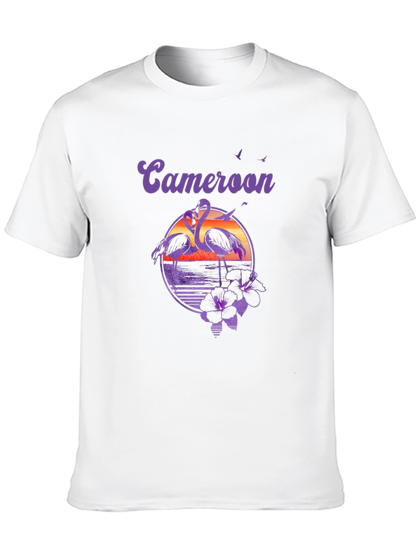 Cameroon Flamingo Sunset Graphic T-Shirt