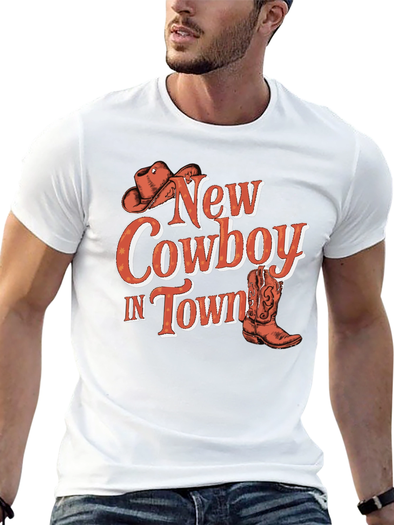 New Cowboy in Town Graphic T-Shirt