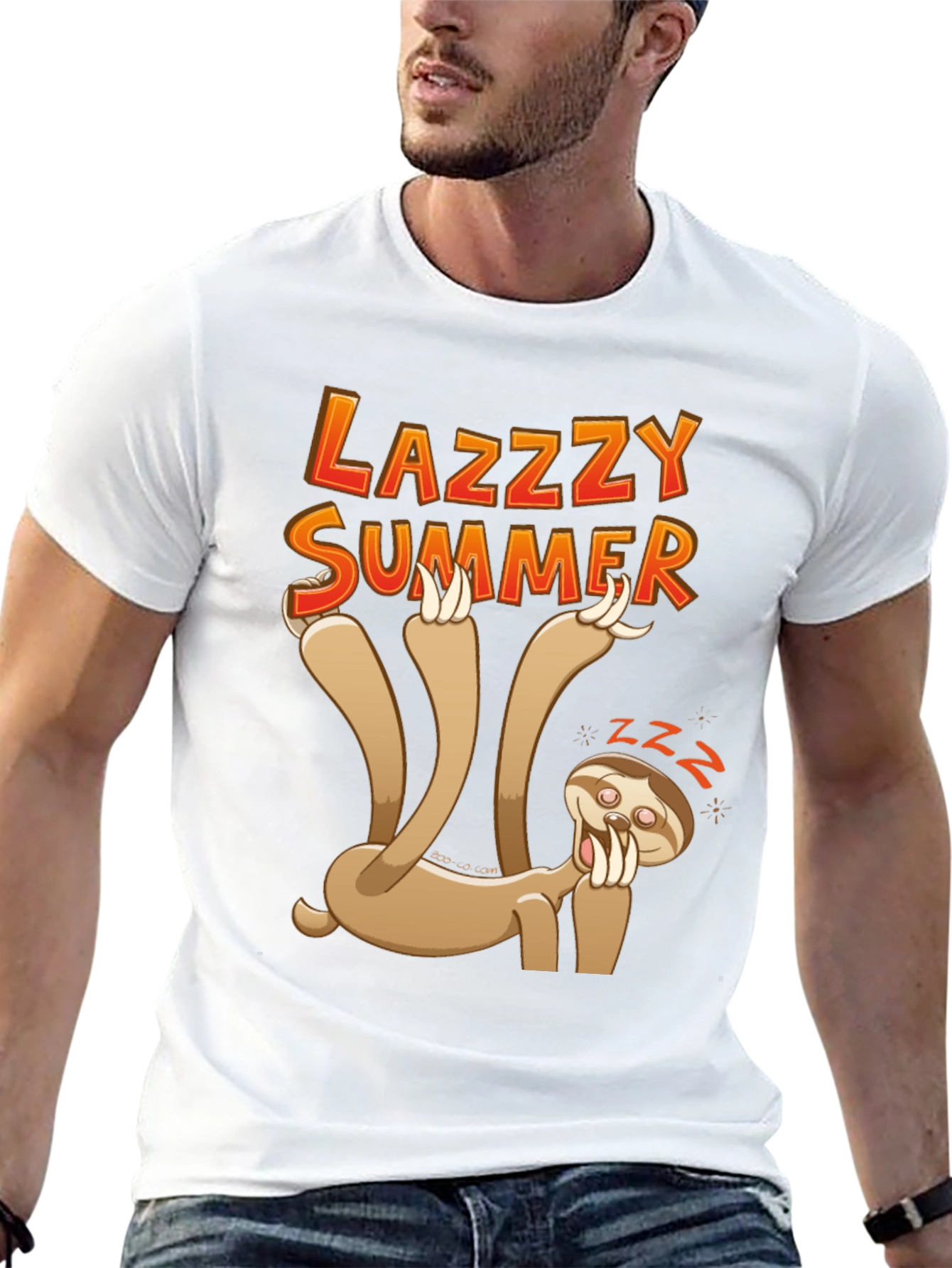 Lazy Summer Sloth T-Shirt - Relaxed Holiday Vibes