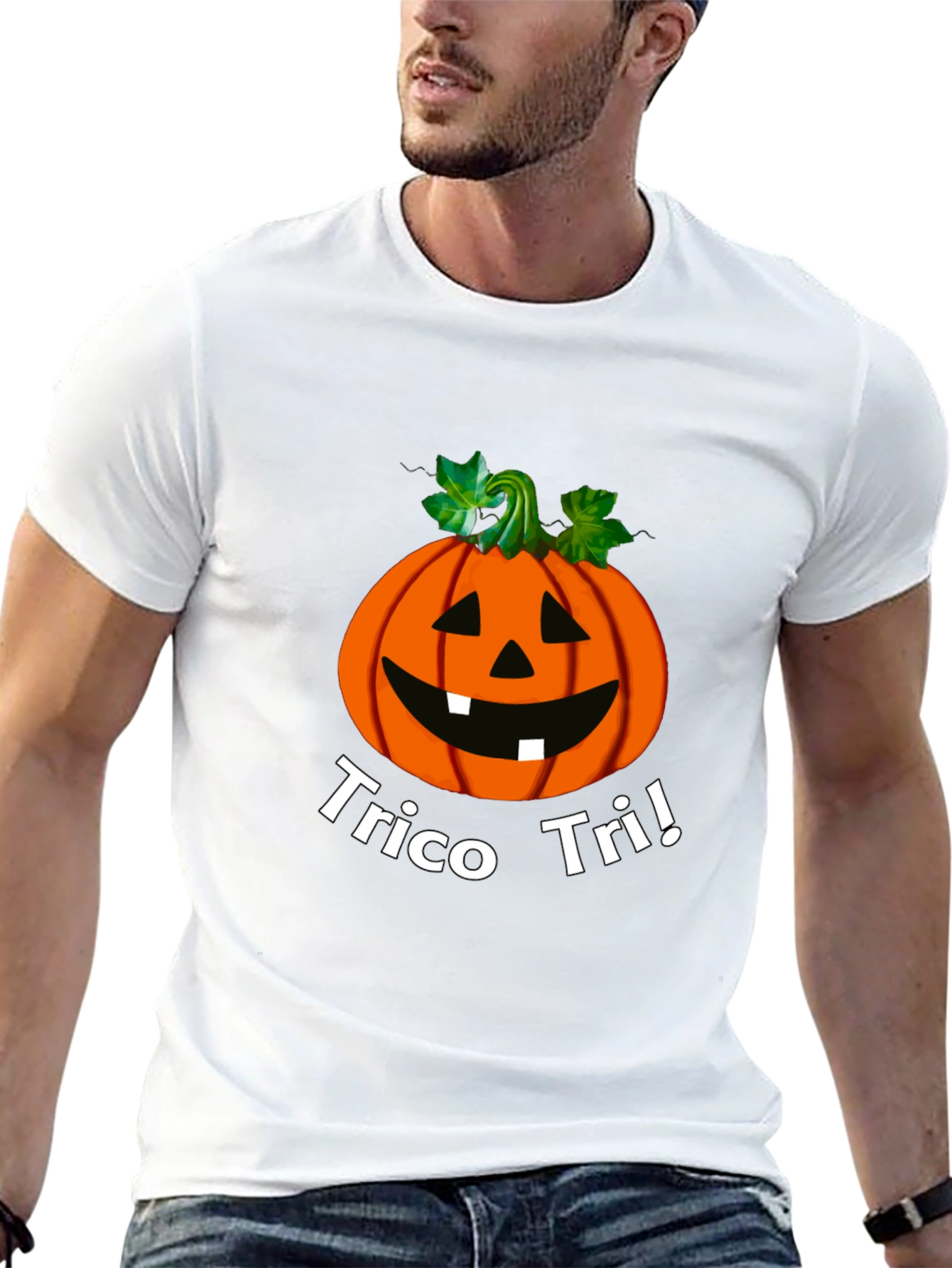 Halloween Pumpkin T-Shirt - Trico Tri!