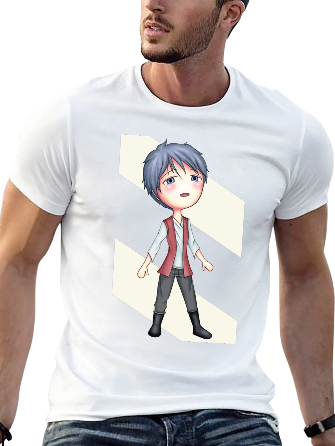 Anime Character Graphic Black T-Shirt