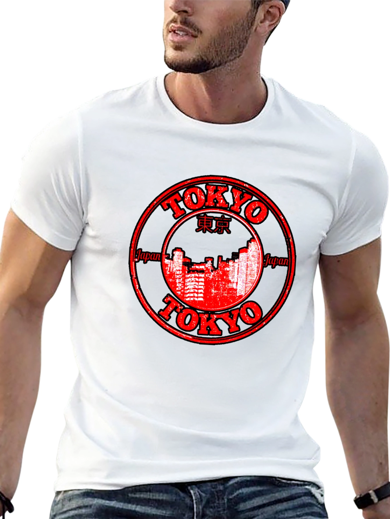 Tokyo Japan Stamp Style Graphic Tee