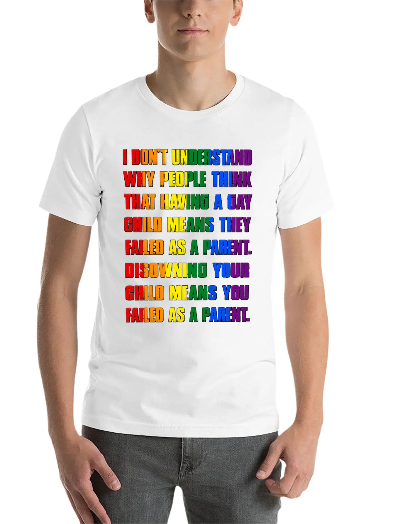 Gay Disowning Your Child Means You Failed Lesbia Unisex Casual T-Shirt – Clean Design For Daily Comfort