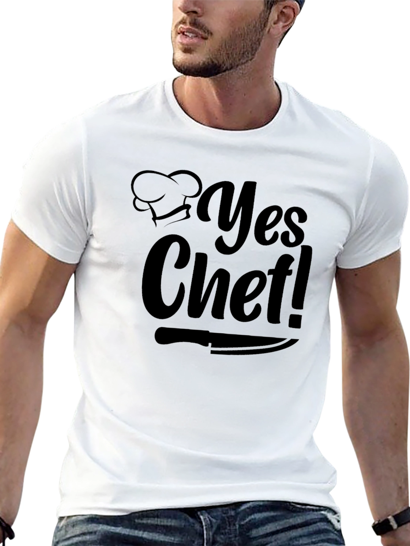 Yes Chef! Graphic T-Shirt - Culinary Enthusiast Apparel