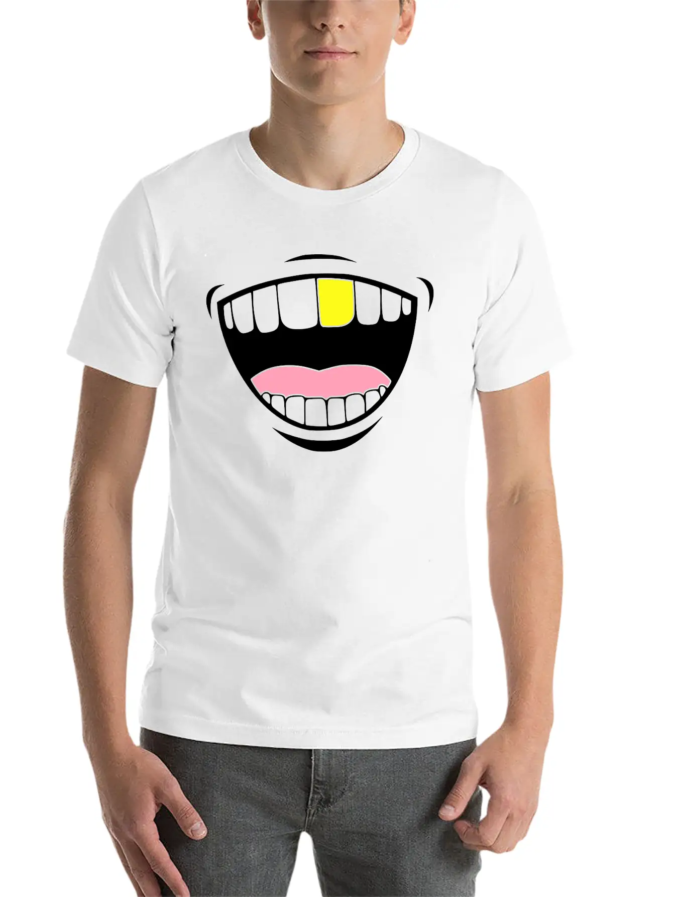 Gold Toothed Unisex Casual T-Shirt – Clean Design For Daily Comfort