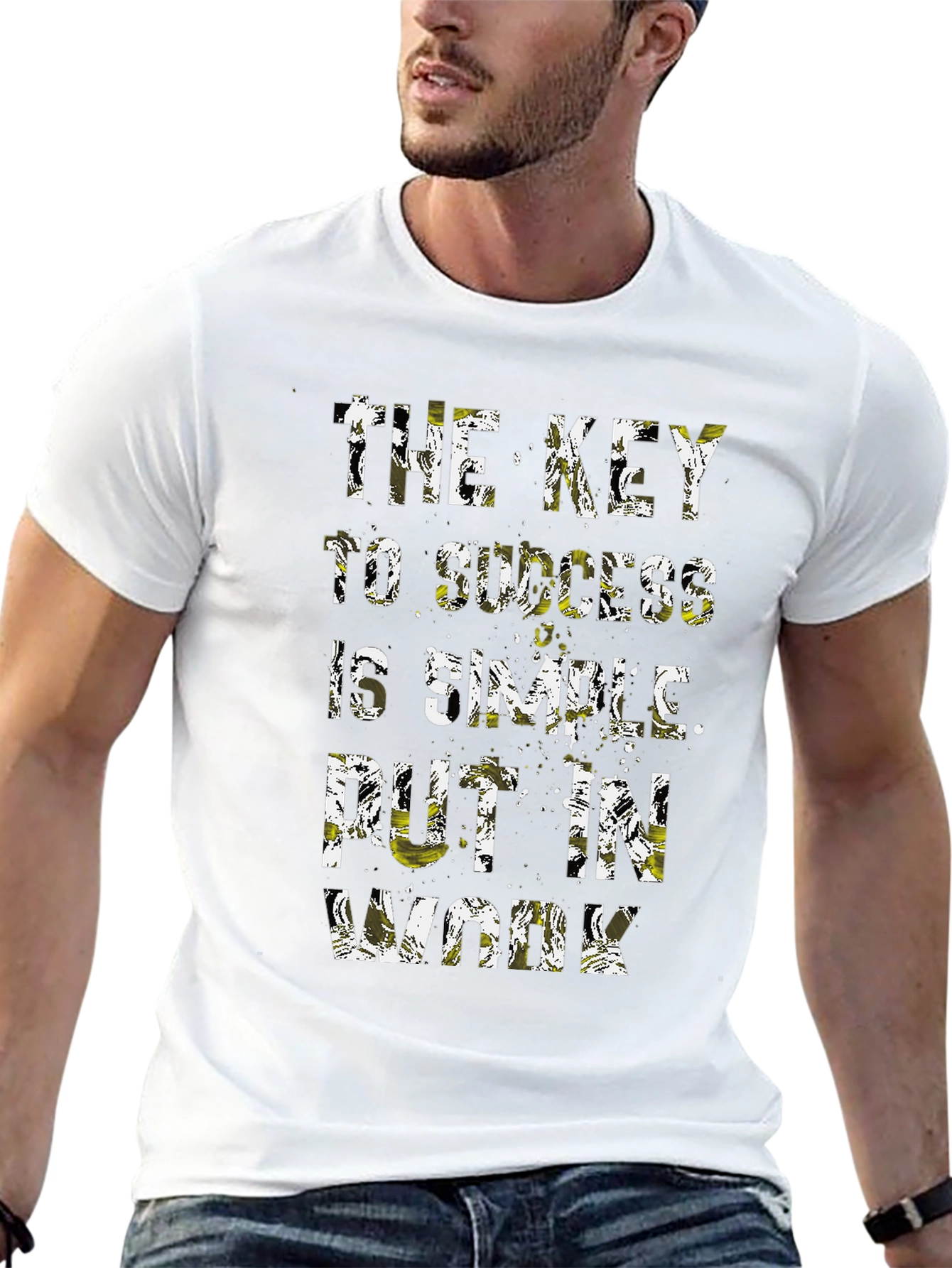 Success Key Graphic T-Shirt - Mens Black Tee