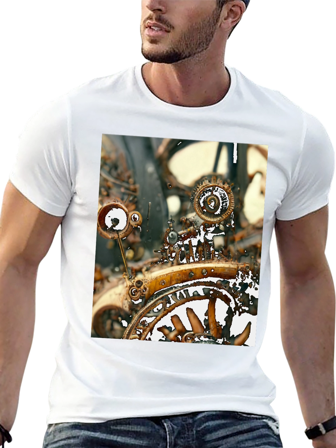 Steampunk Gear T-Shirt - Unique Graphic Tee