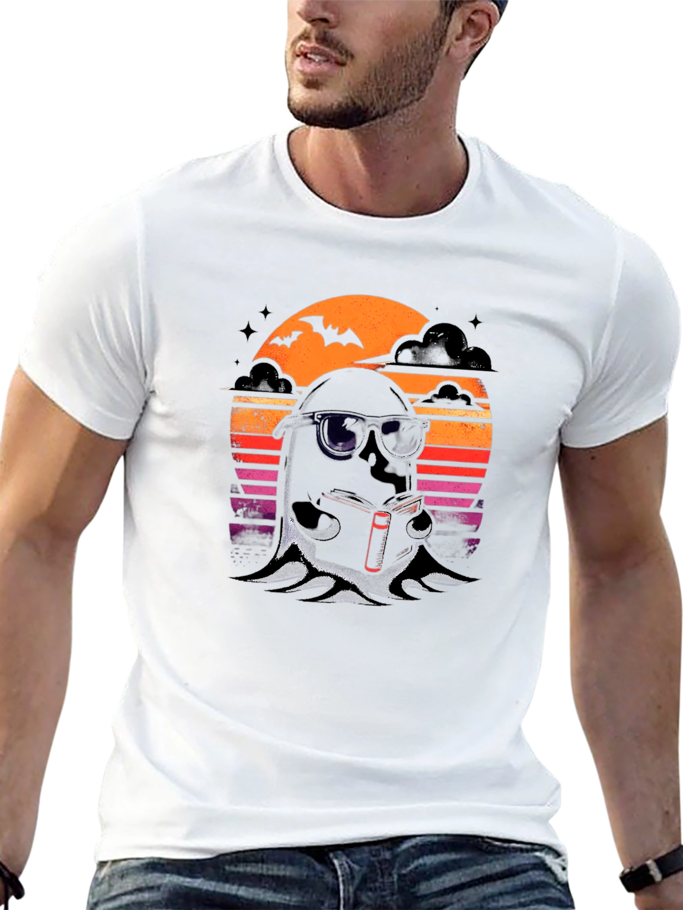 Cool Ghost Reading T-Shirt