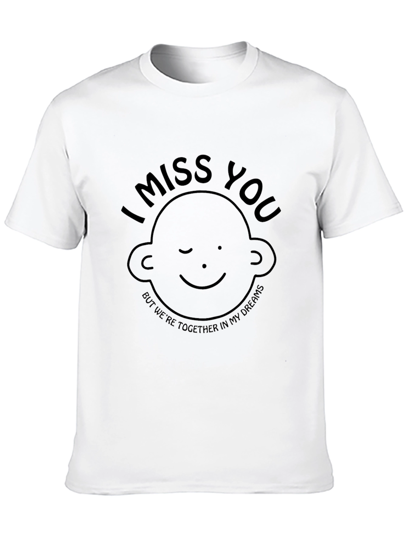 I Miss You Black Graphic Tee