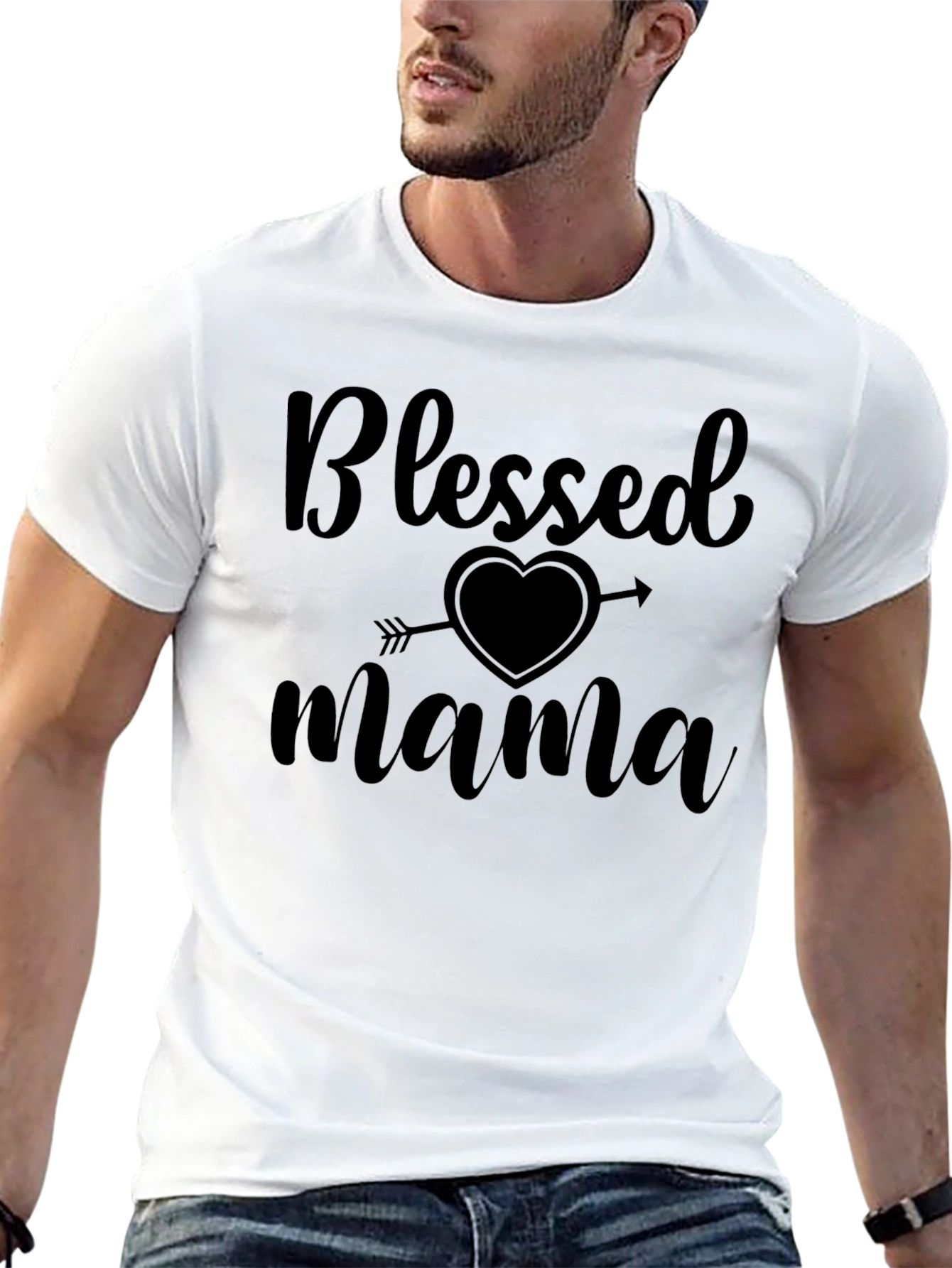 Blessed Mama Graphic Tee - Black T-Shirt