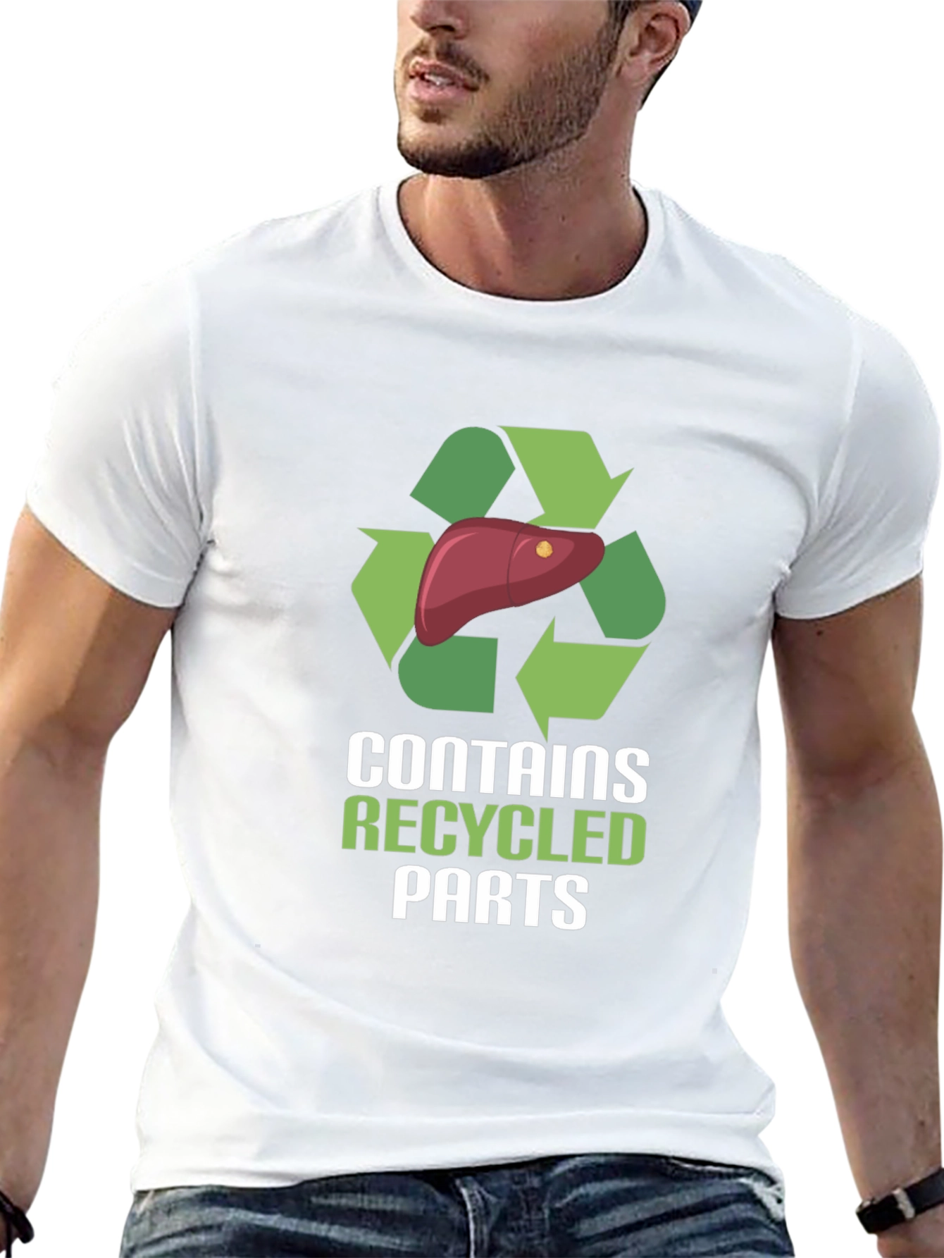 Recycled Parts Liver T-Shirt - Novelty Graphic Tee